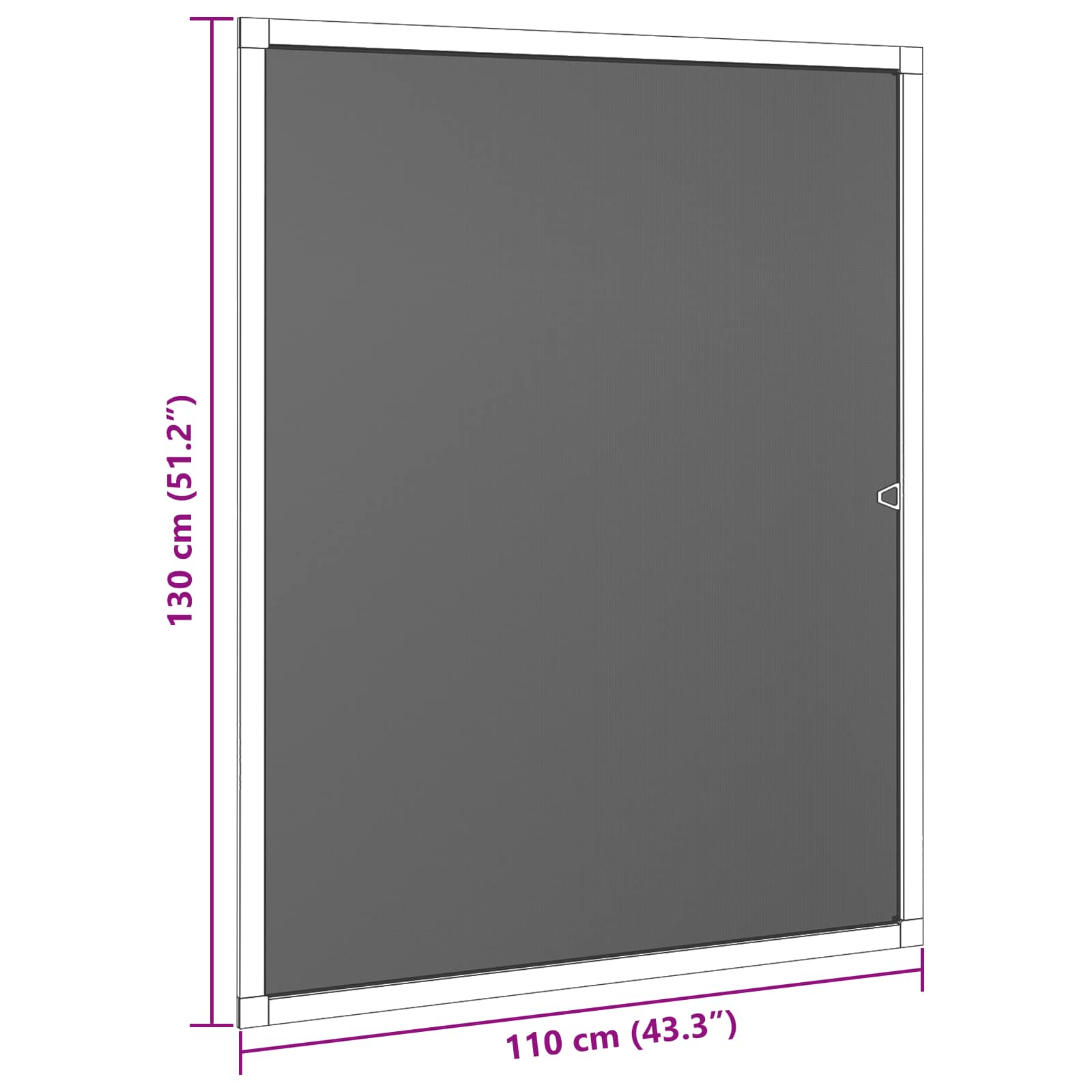 Zanzariera per finestre Antracite 110 x 130 cm
