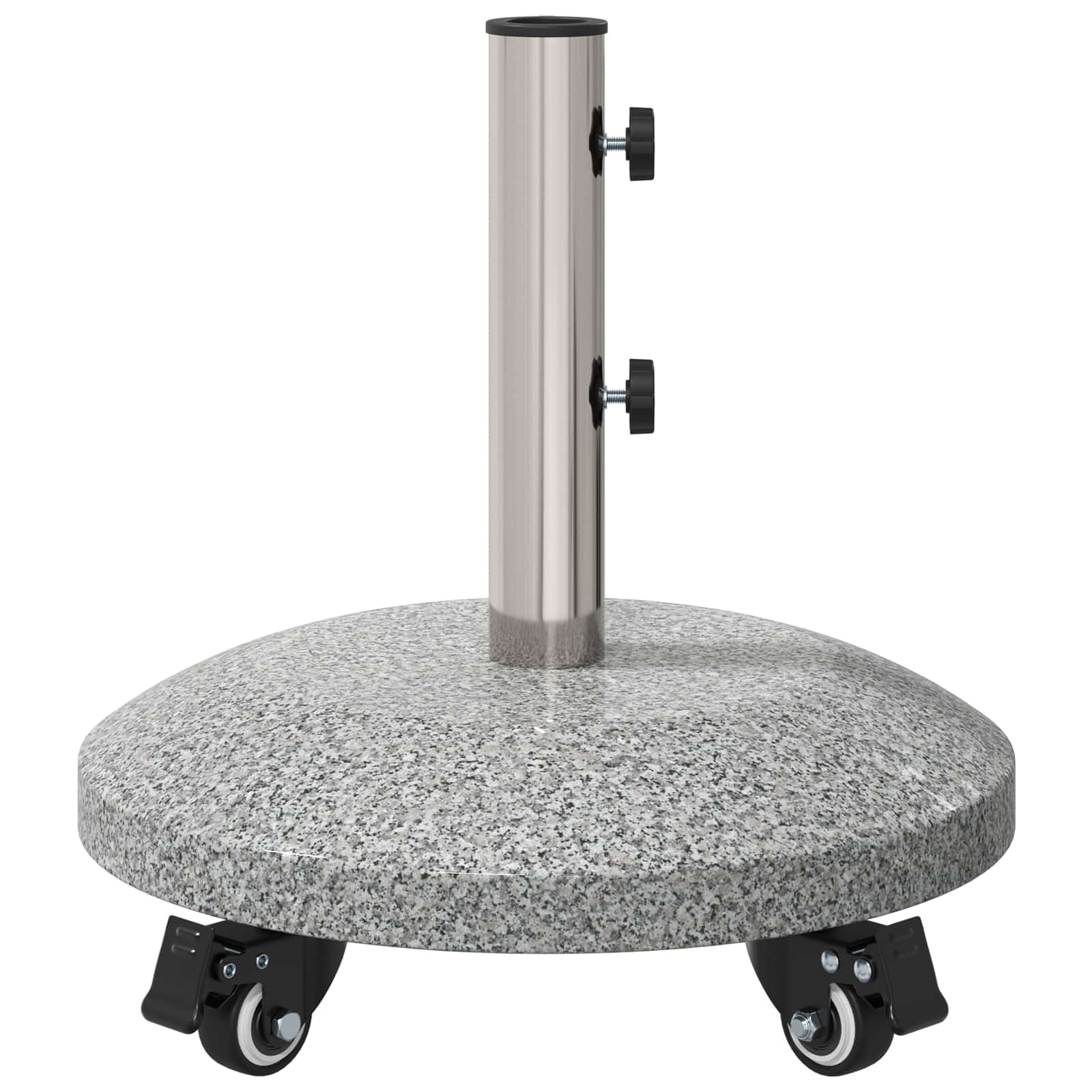 Base per Ombrello in Granito con Ruote per Pali da 4-5 cm