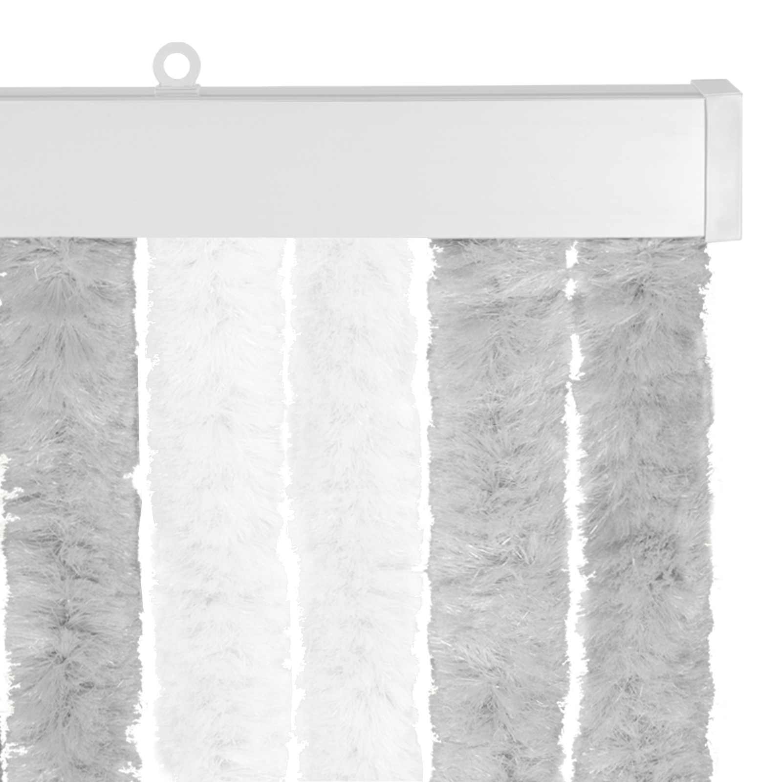 Tenda per insetti in chenille Grigio chiaro e bianco