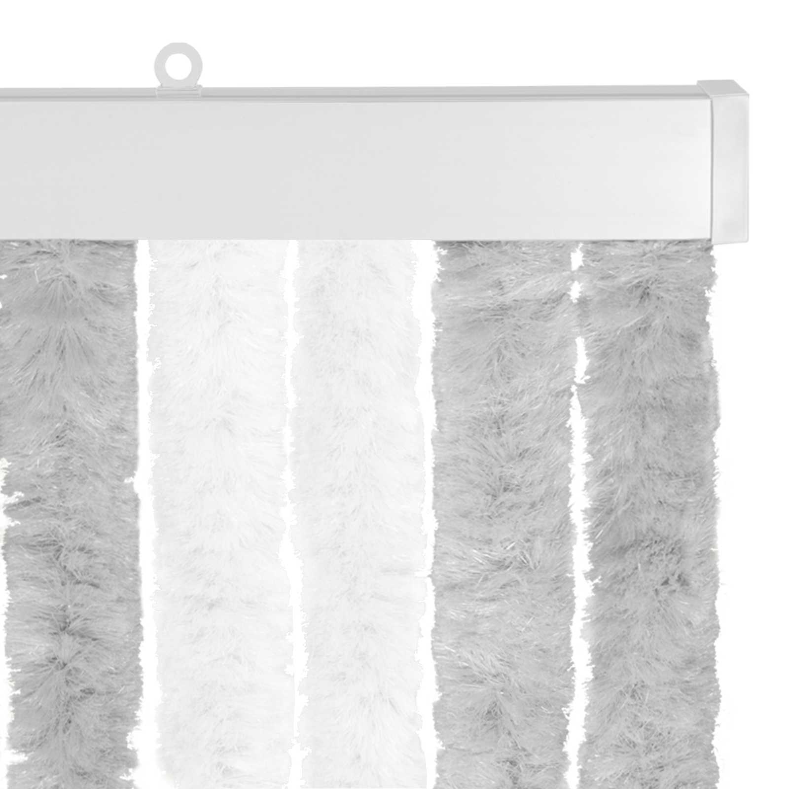 Tenda per insetti in chenille Grigio chiaro e bianco