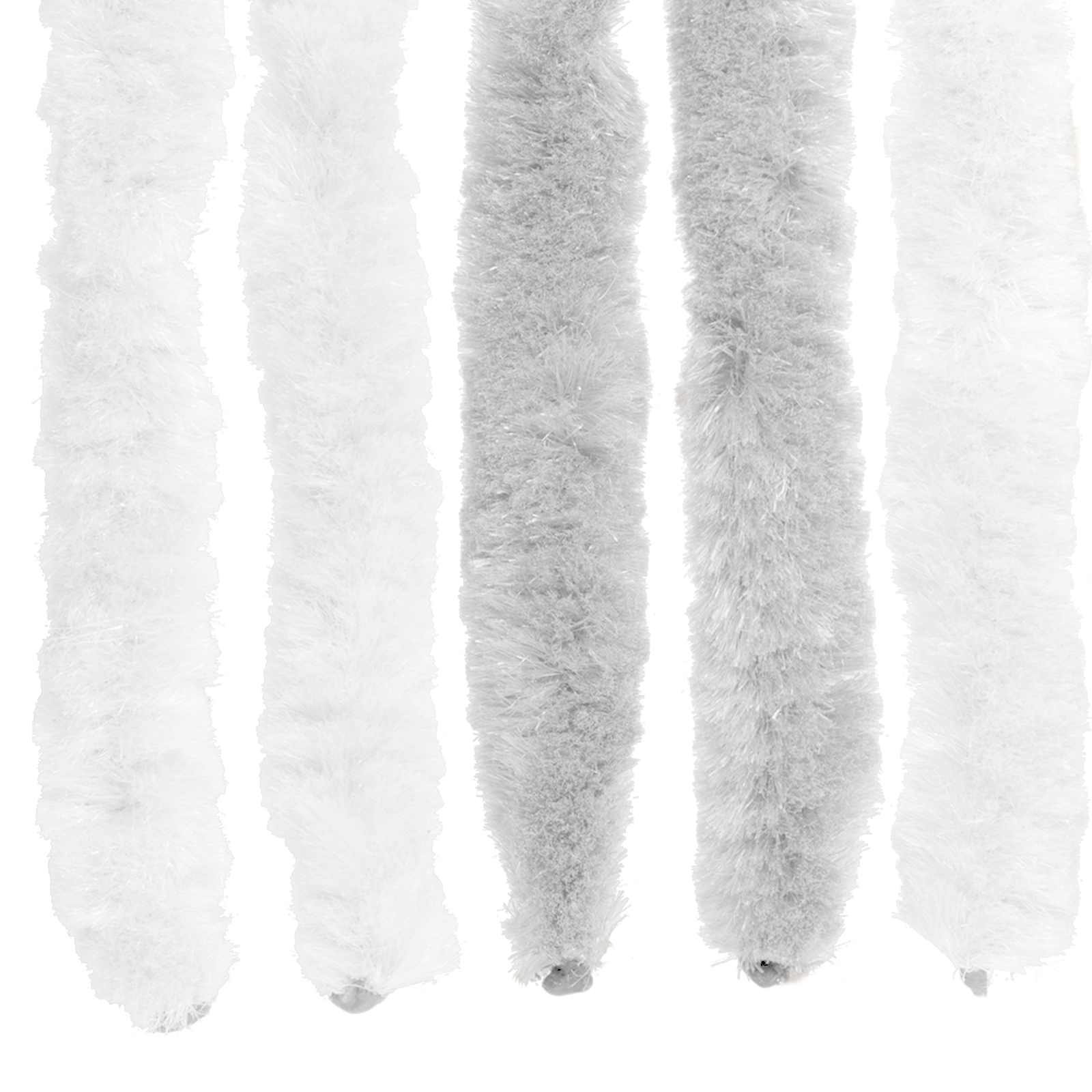 Tenda per insetti in chenille Grigio chiaro e bianco