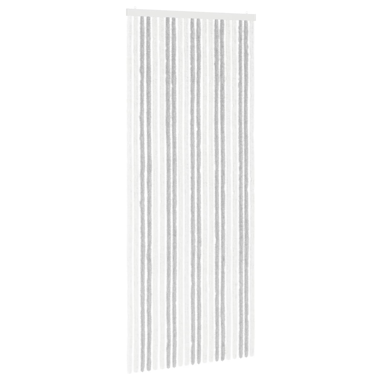 Tenda per insetti in chenille Grigio chiaro e bianco