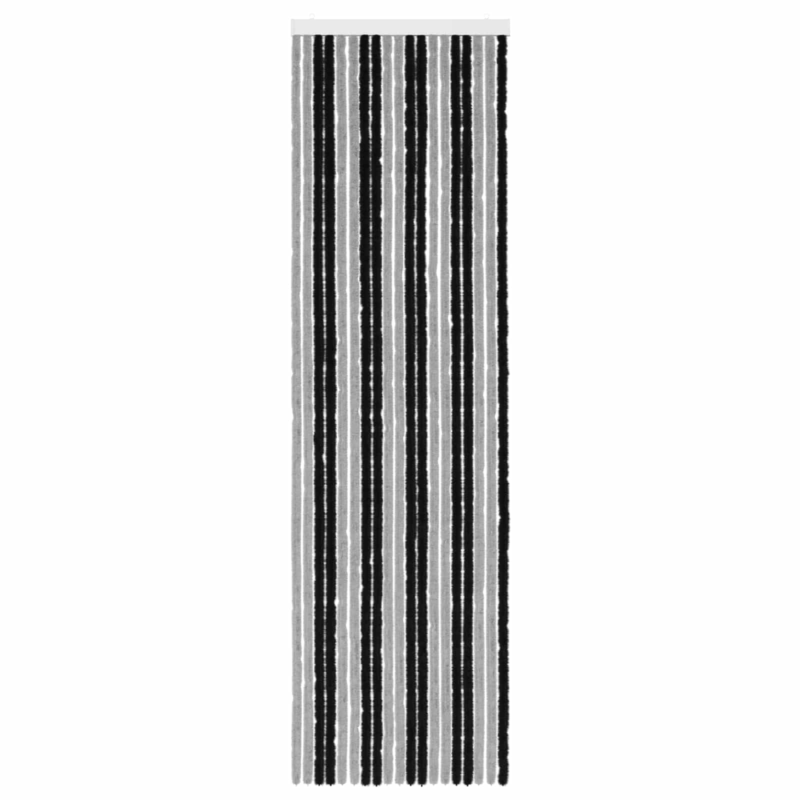 Tenda per insetti in chenille Grigio e Nero 56 x 200 cm 100% PP