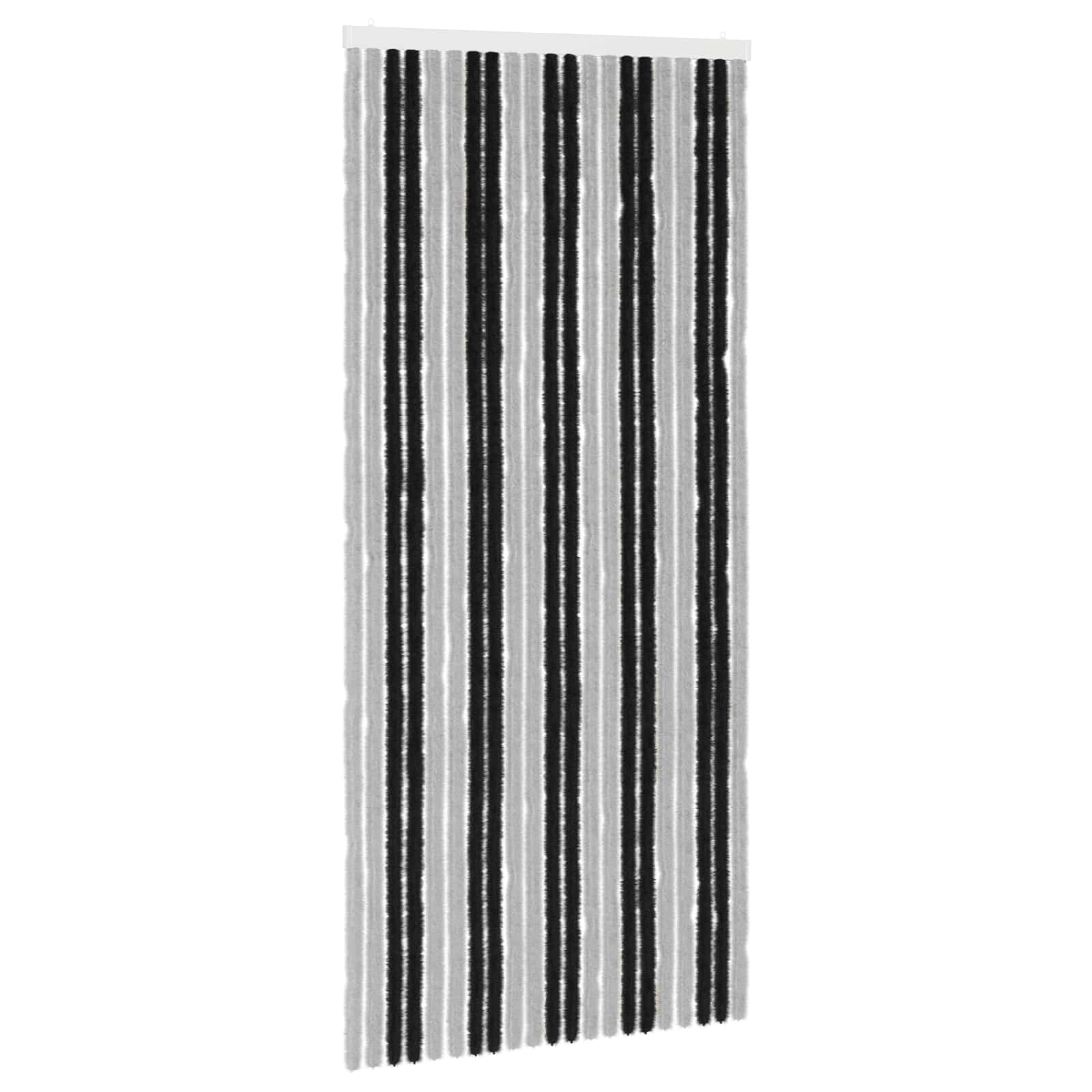 Tenda per insetti in chenille Grigio e Nero 90 x 200 cm 100% PP