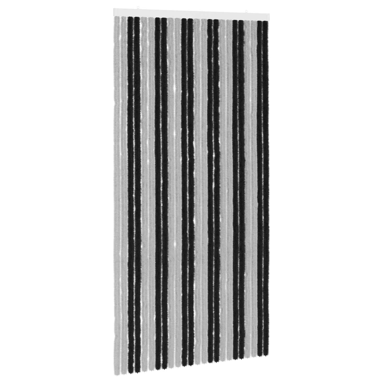 Tenda per insetti in chenille Grigio e Nero 100 x 200 cm