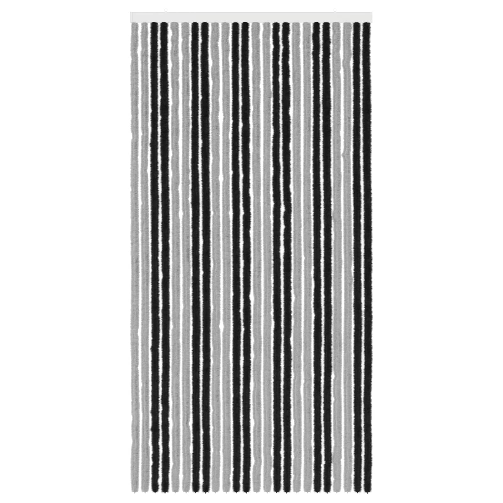 Tenda per insetti in chenille Grigio e Nero 100 x 200 cm