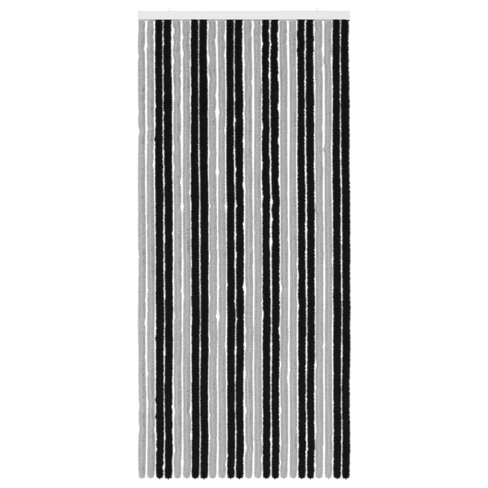 Tenda per insetti in chenille Grigio e Nero 100 x 220 cm