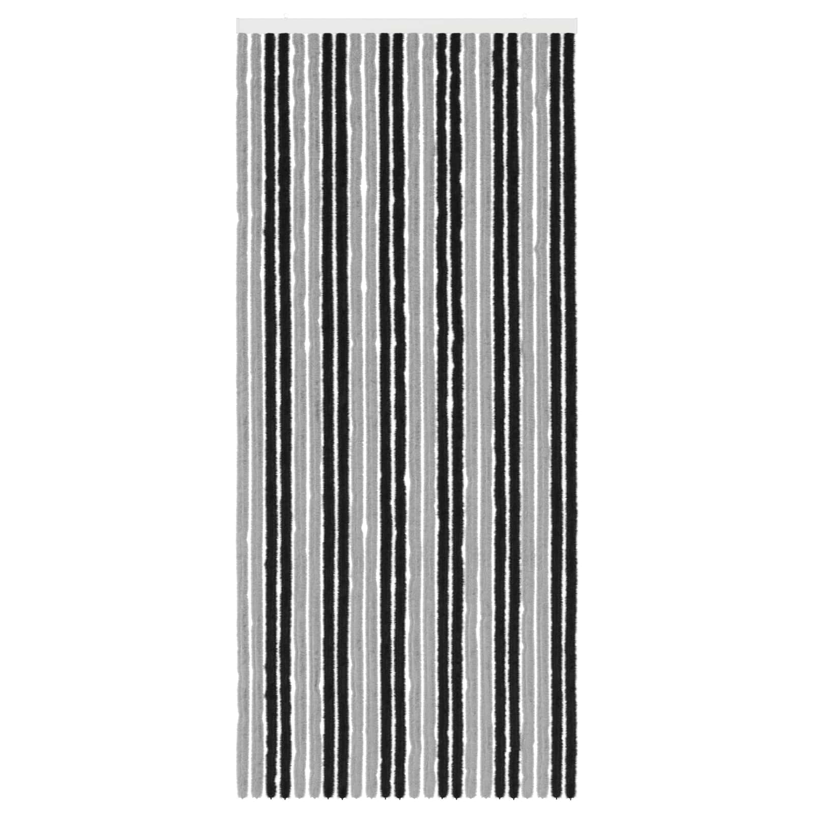 Tenda per insetti in chenille Grigio e Nero 100 x 230 cm