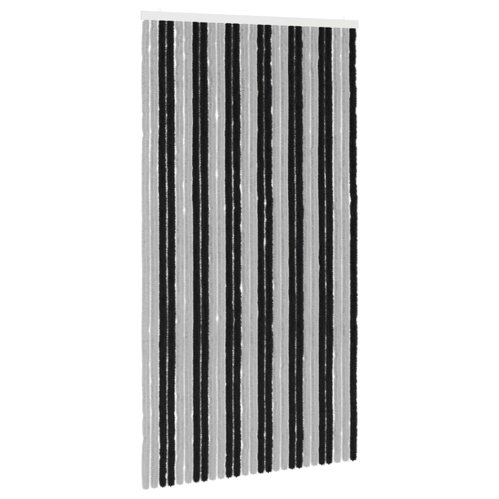 Tenda per insetti in chenille Grigio e Nero 118 x 220 cm