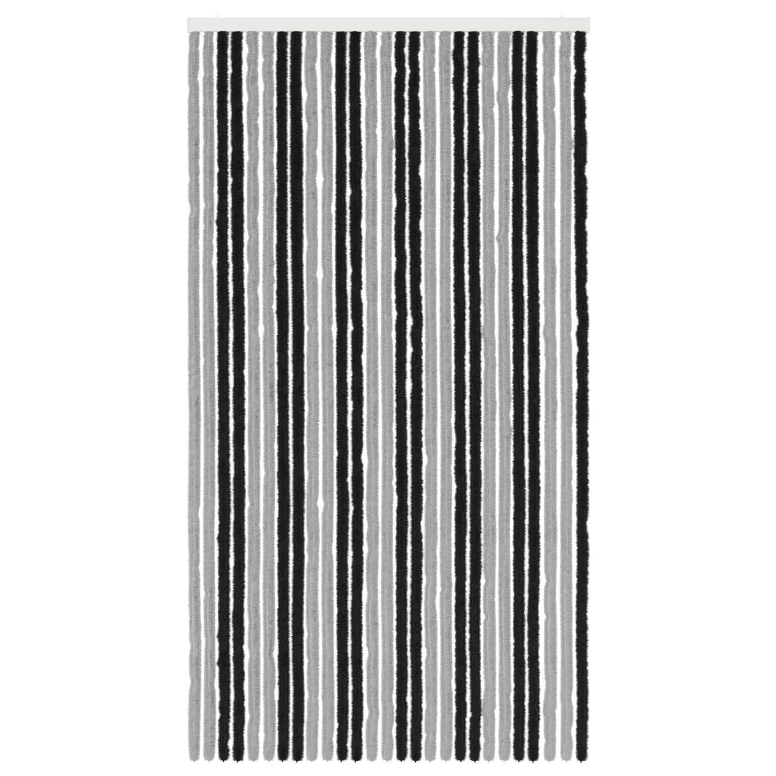 Tenda per insetti in chenille Grigio e Nero 118 x 220 cm