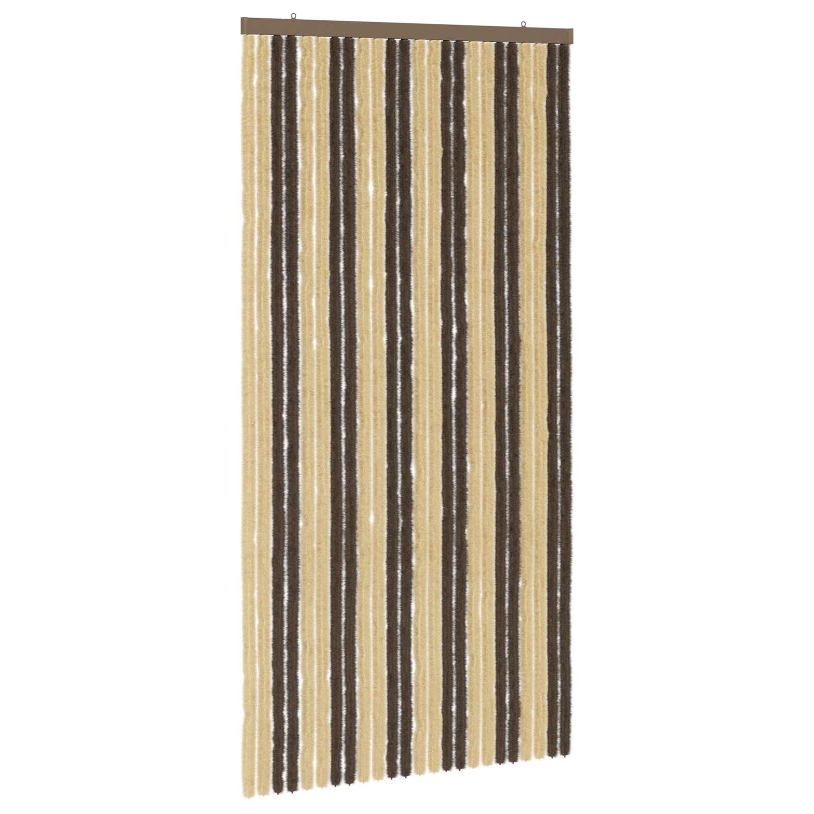Tenda per insetti in chenille Marrone Scuro e Beige