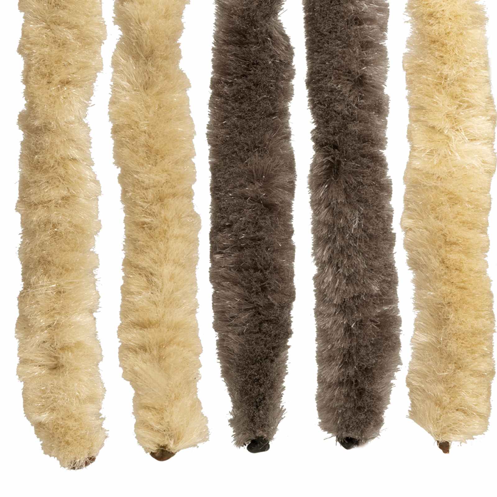 Tenda per insetti in chenille Marrone Scuro e Beige