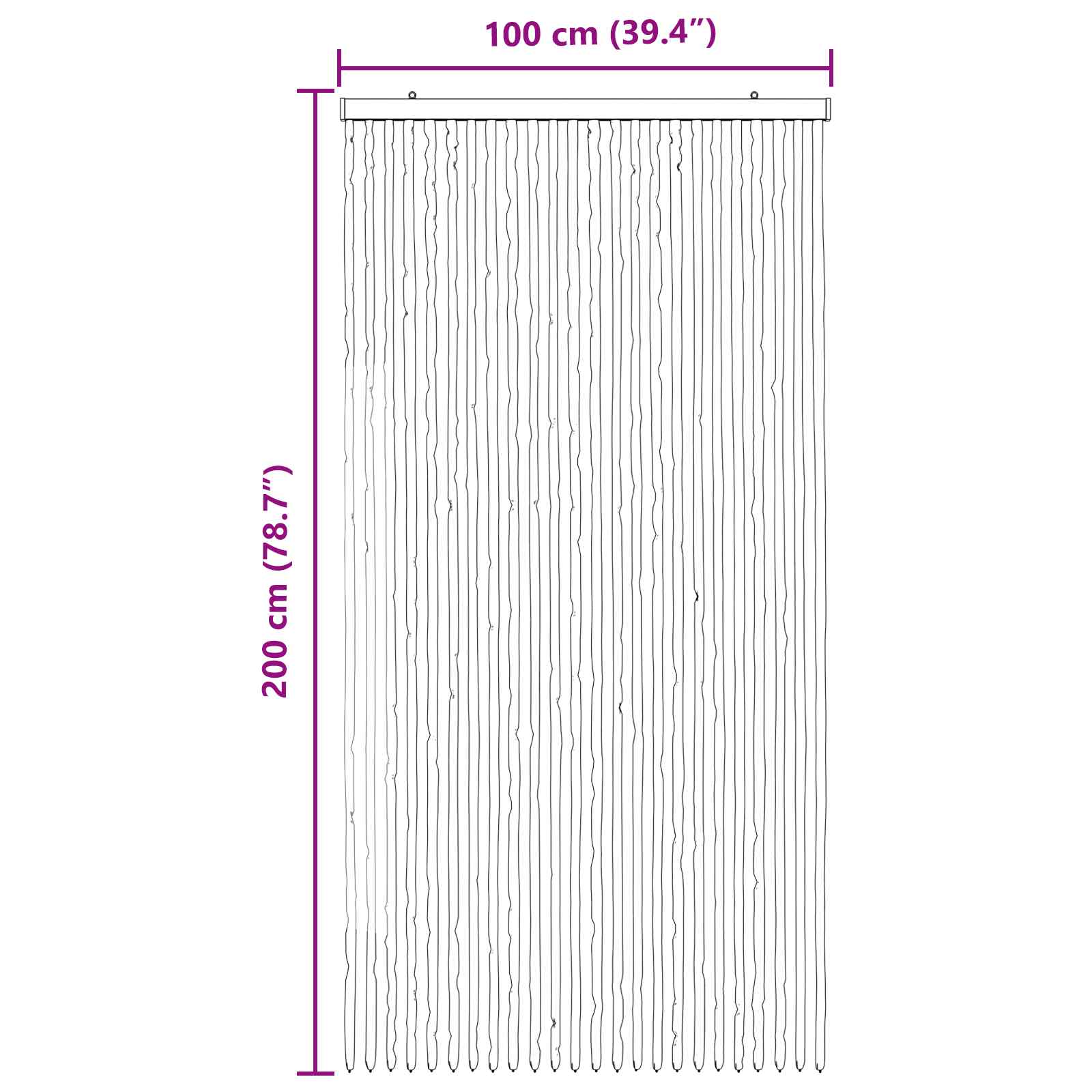 Tenda per insetti in chenille Marrone Scuro e Beige