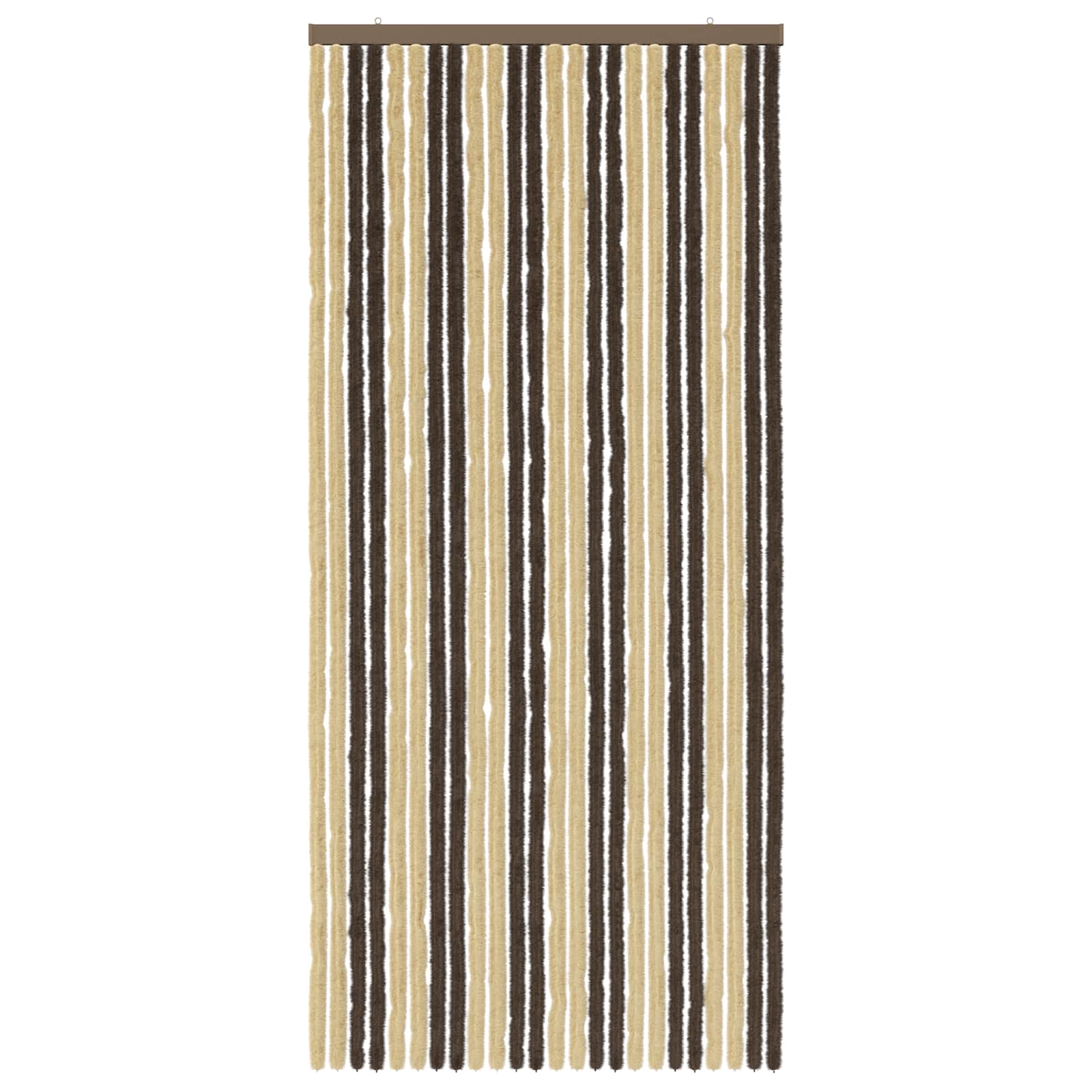 Tenda per insetti in chenille Marrone scuro e beige