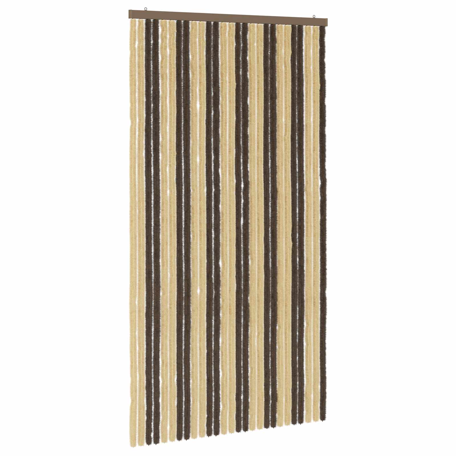 Tenda per insetti in chenille Marrone Scuro e Beige