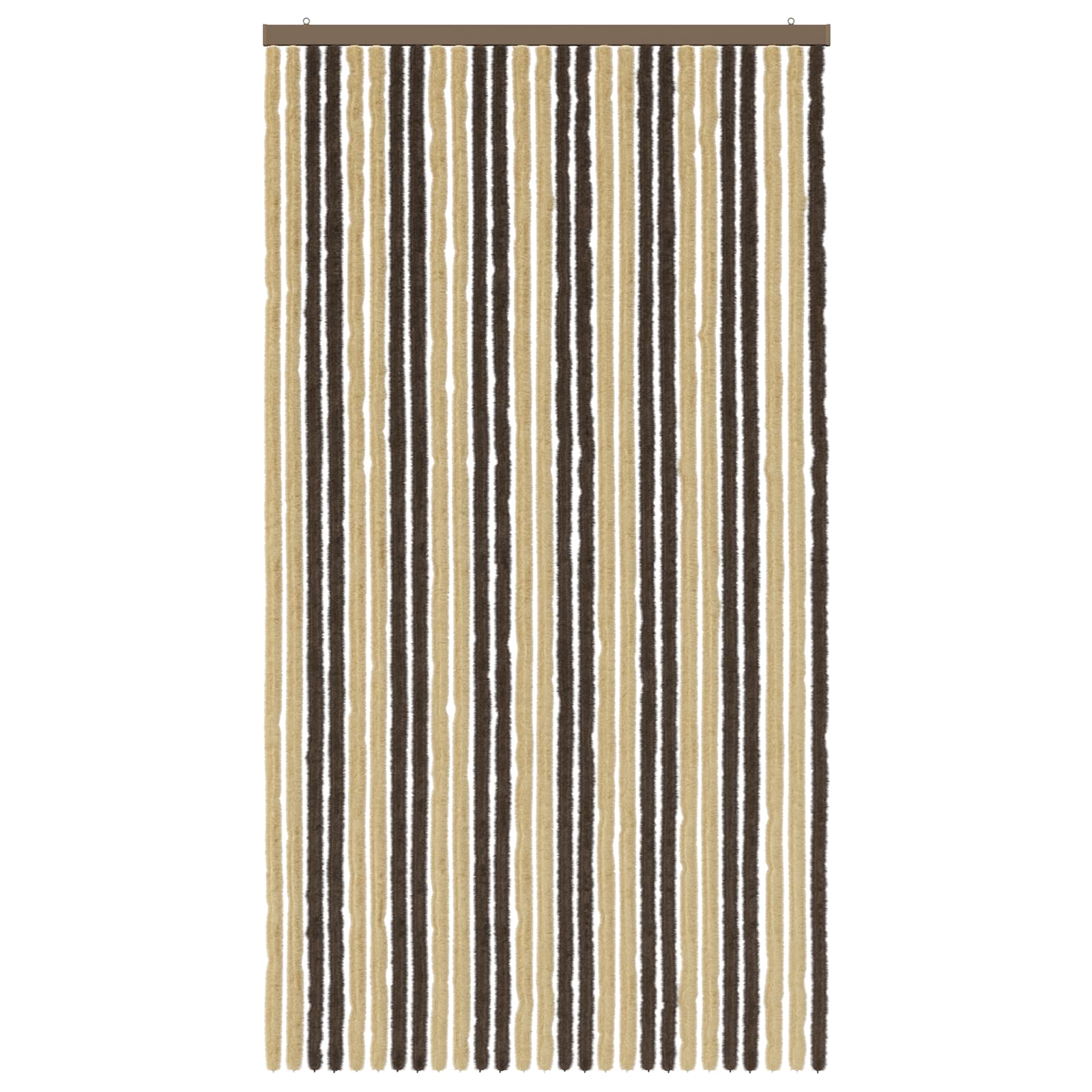 Tenda per insetti in chenille Marrone Scuro e Beige