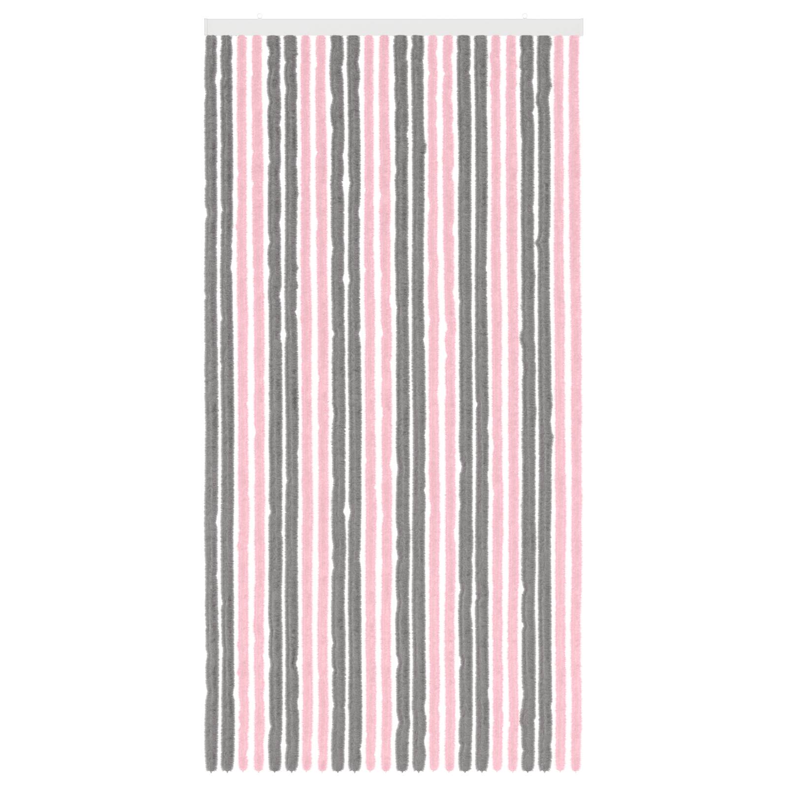 Tenda per insetti in chenille Grigio Argento e Rosa