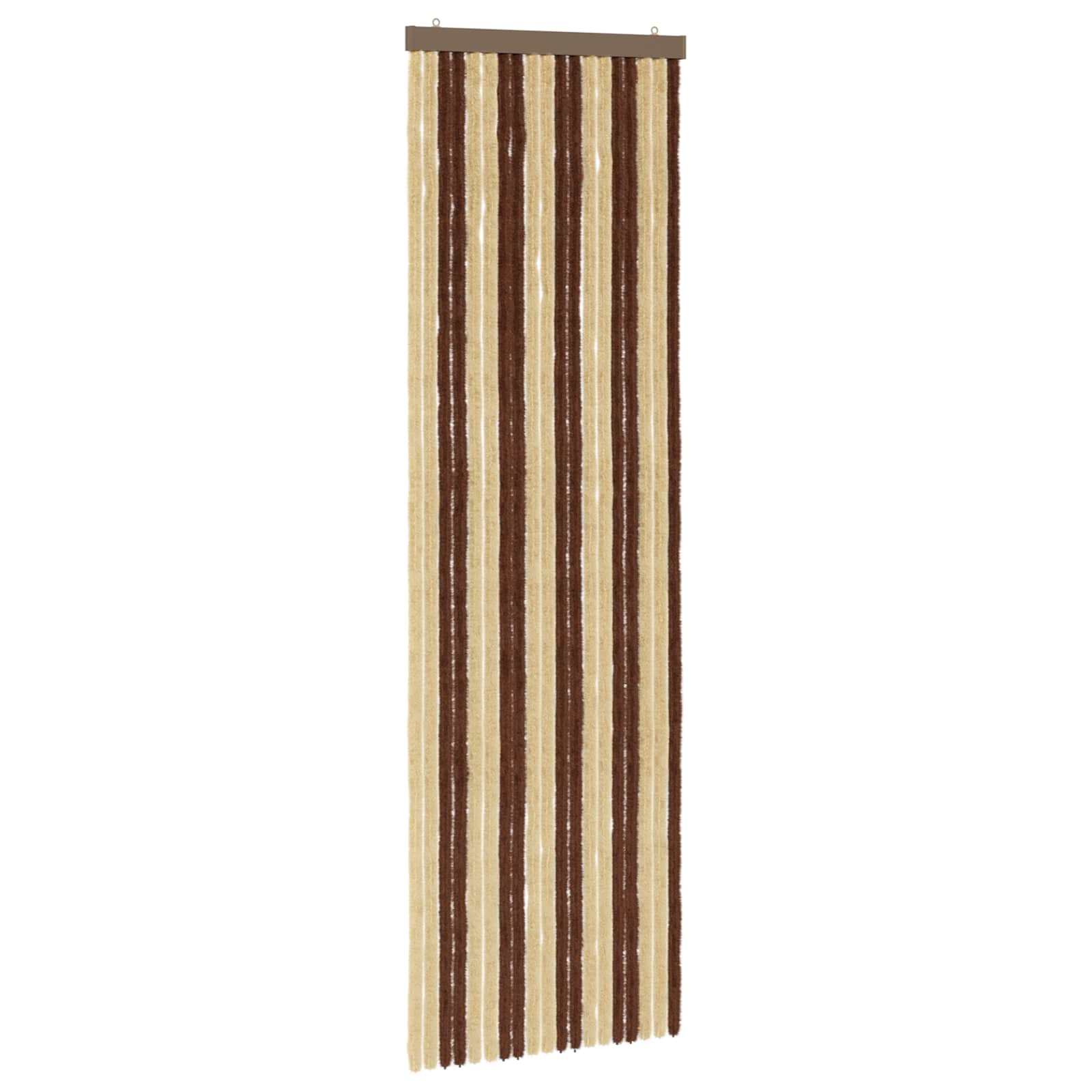 Tenda per insetti in chenille Marrone e Beige 56 x 185 cm