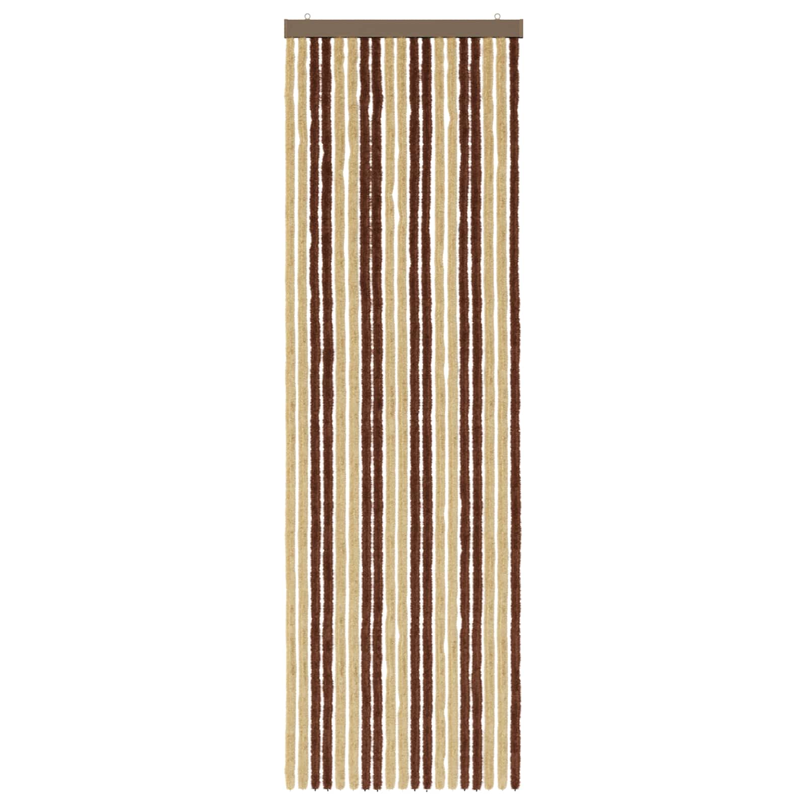 Tenda per insetti in chenille Marrone e Beige 56 x 185 cm
