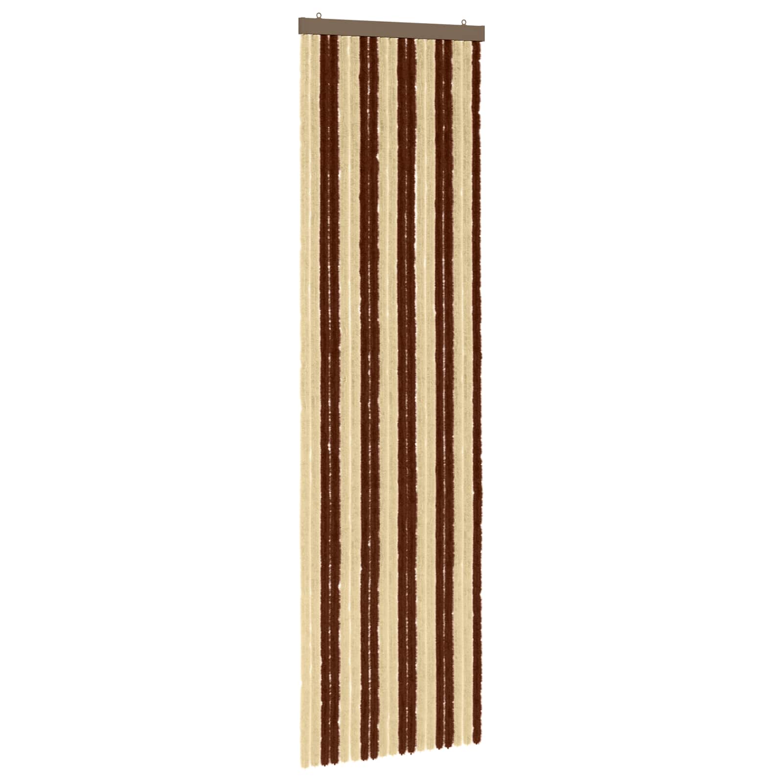 Tenda per insetti in chenille Marrone e Beige 56 x 200 cm