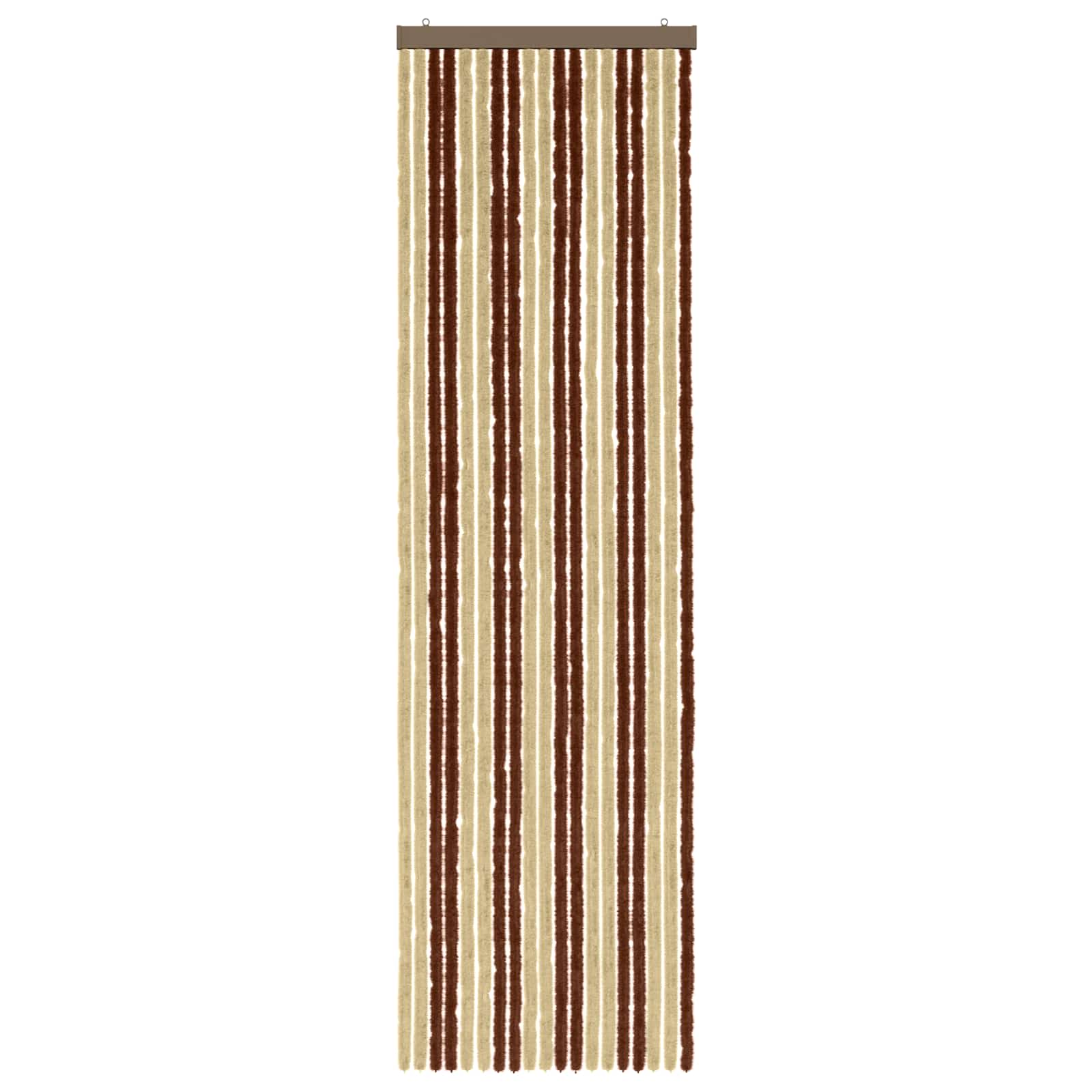 Tenda per insetti in chenille Marrone e Beige 56 x 200 cm