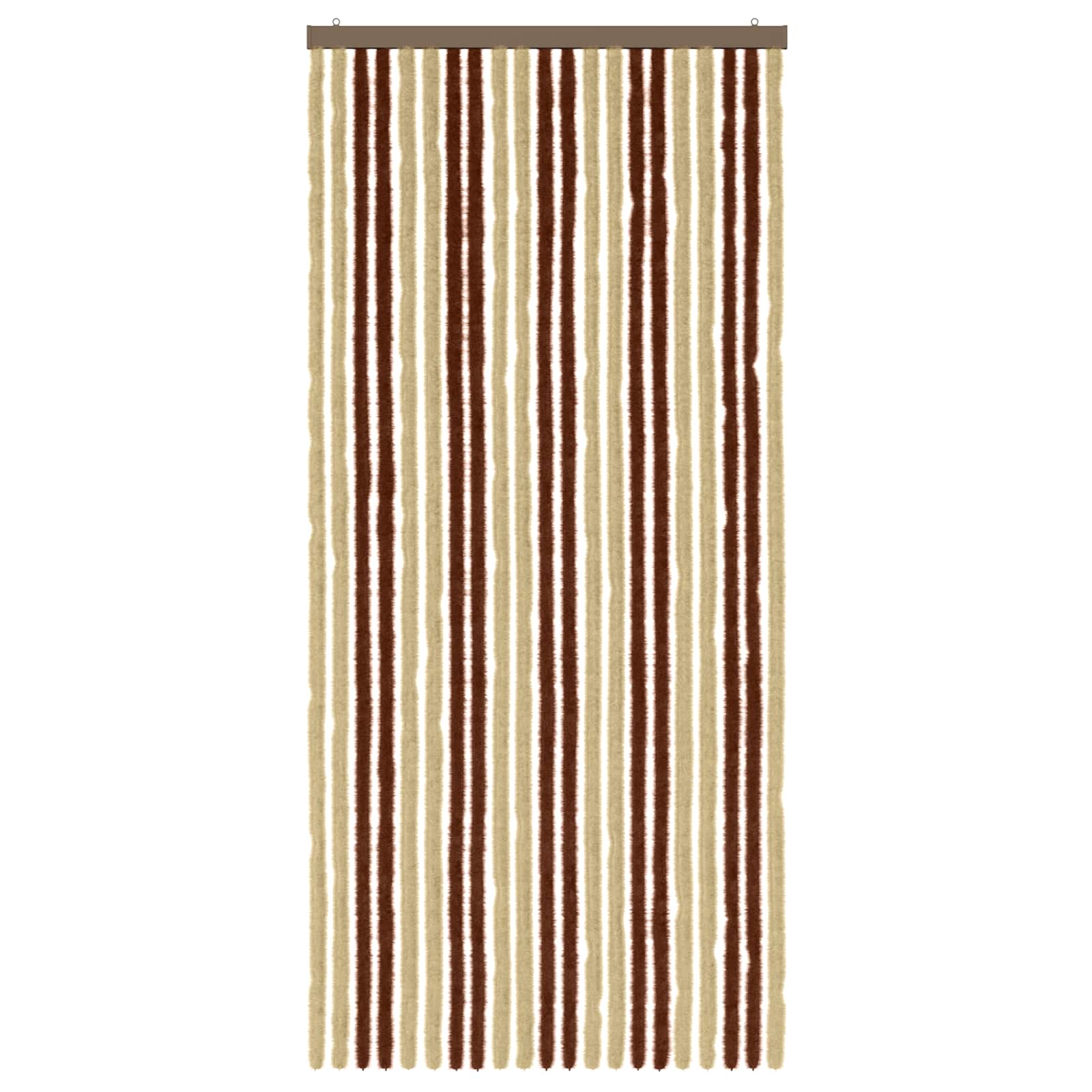 Tenda per insetti in chenille Marrone e Beige 90 x 200 cm