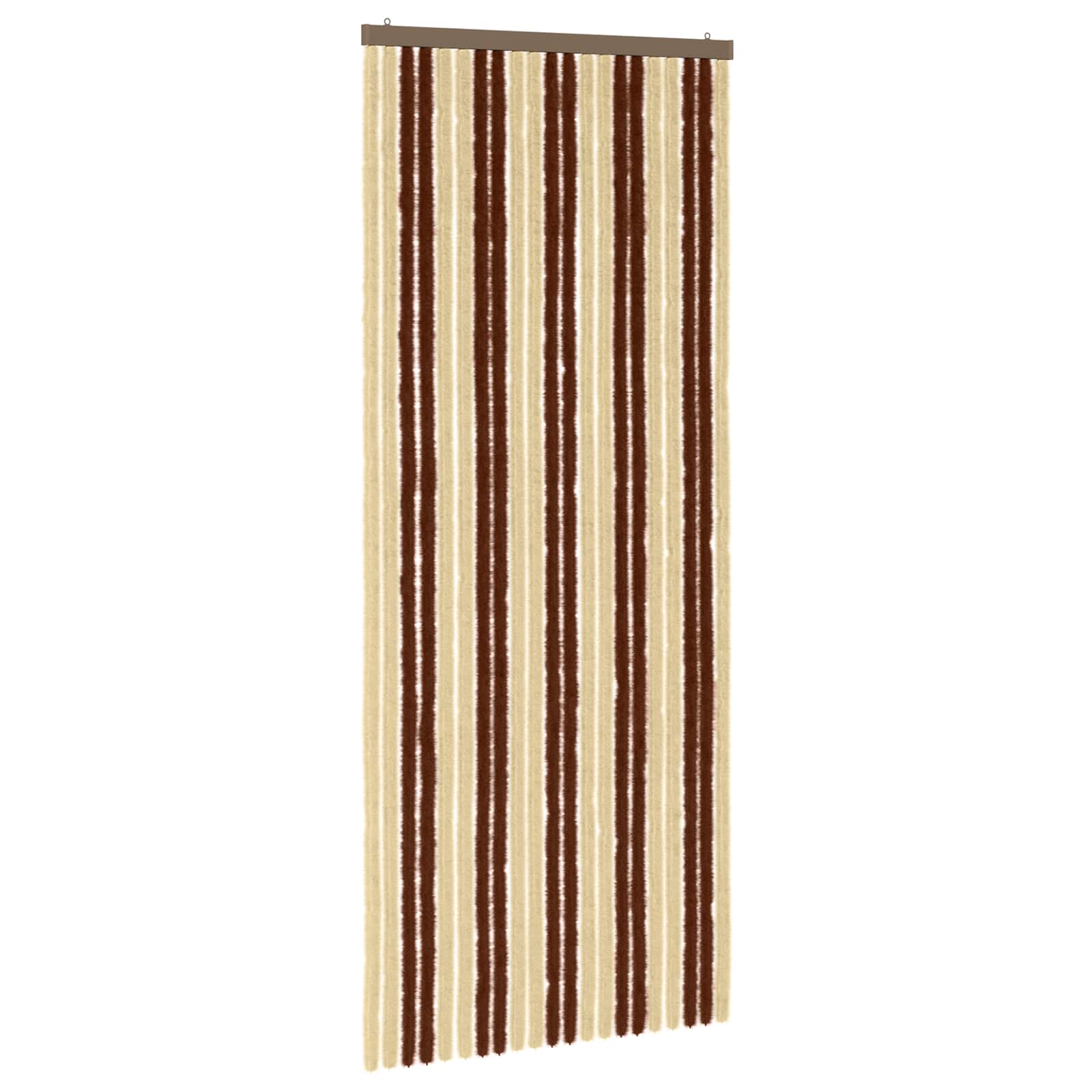 Tenda per insetti in chenille Marrone e Beige 90 x 220 cm