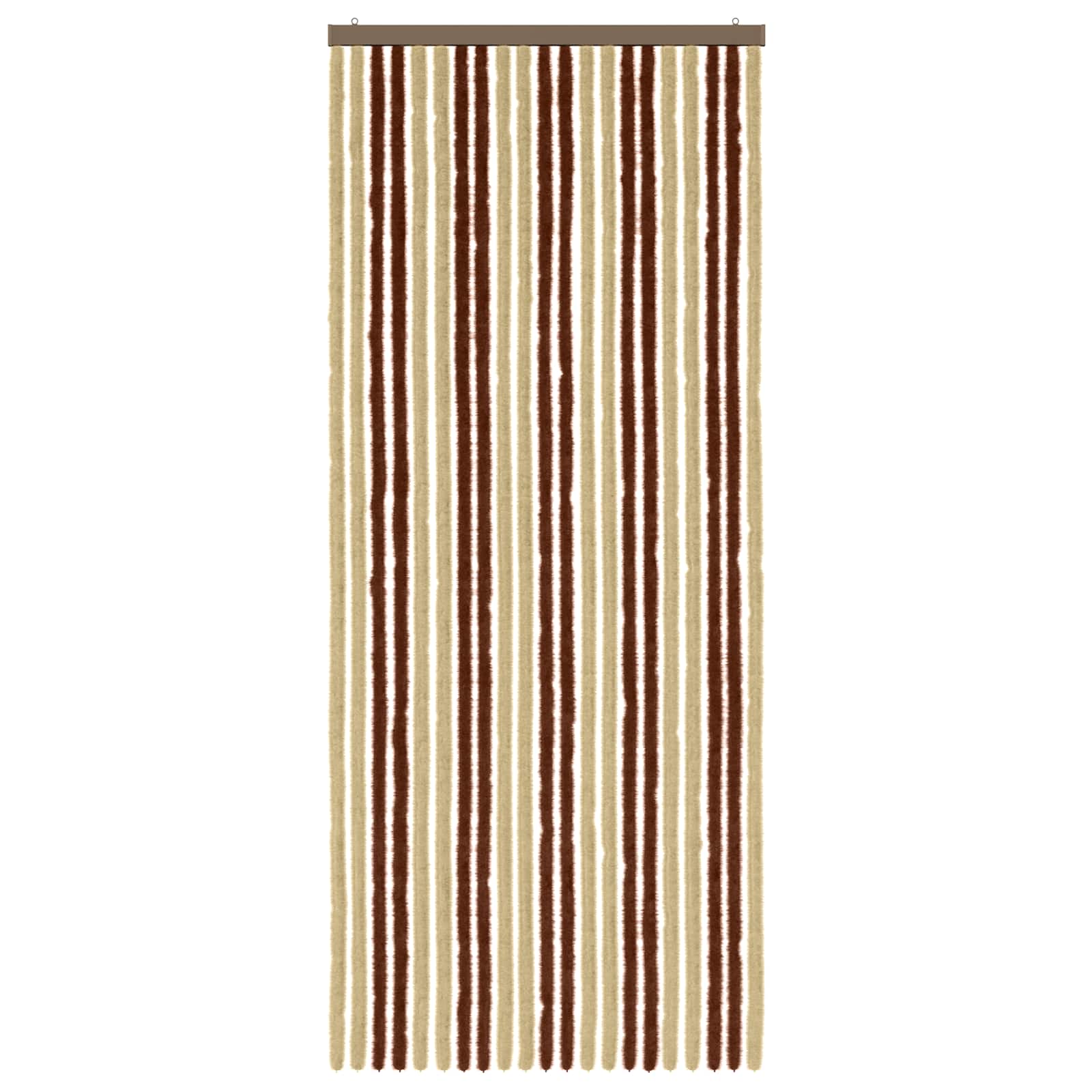 Tenda per insetti in chenille Marrone e Beige 90 x 220 cm