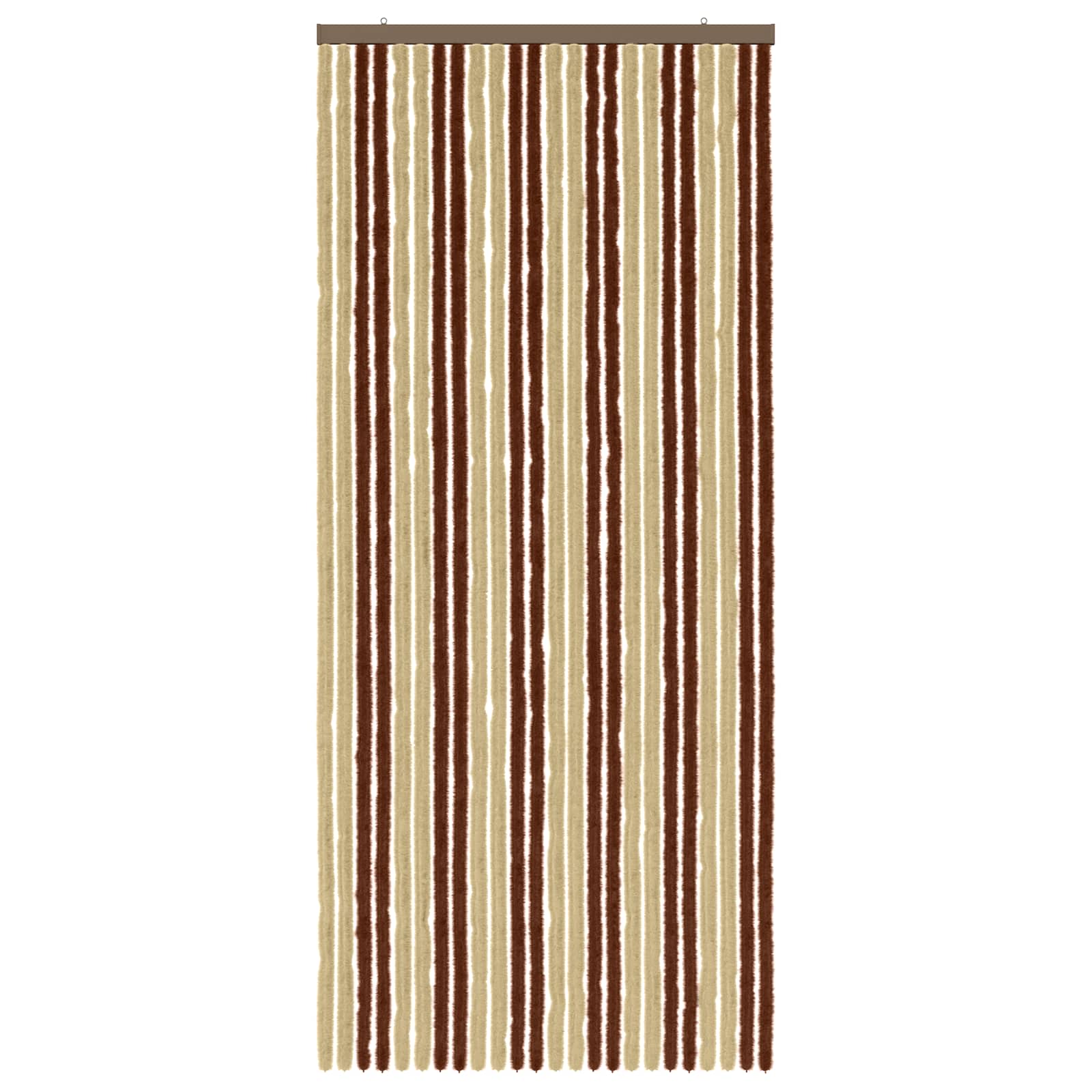 Tenda per insetti in chenille Marrone e Beige 100 x 230 cm