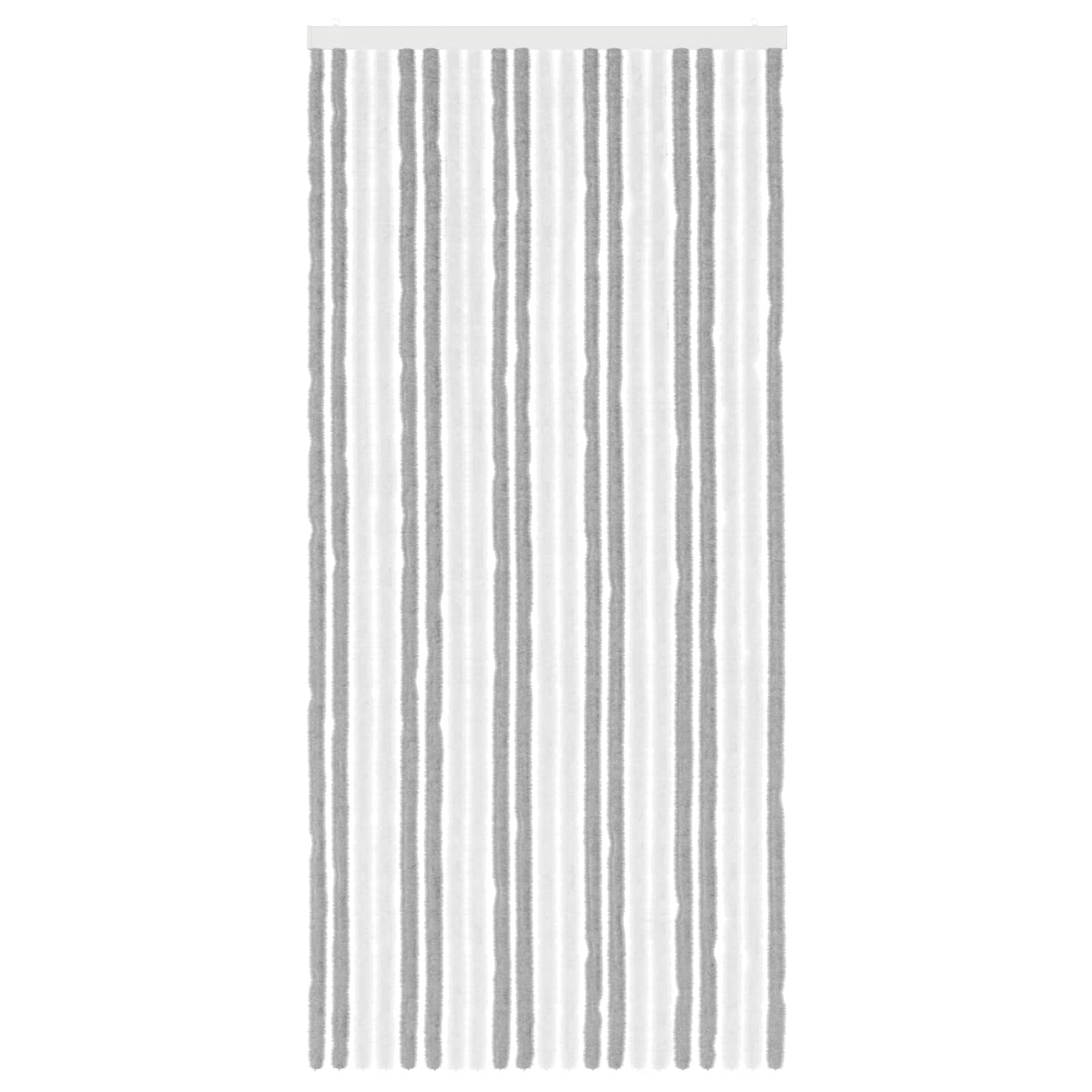 Tenda per insetti in chenille Grigio e Bianco 90 x 200 cm