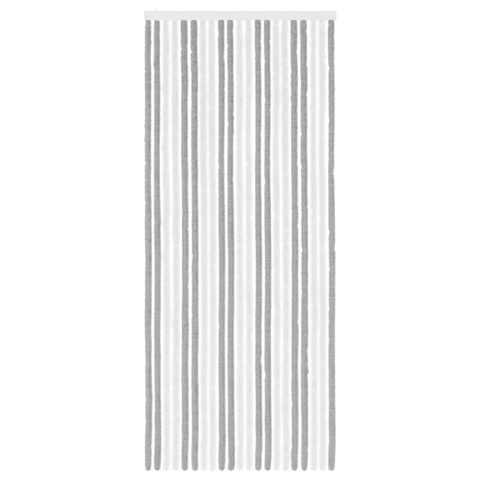 Tenda per insetti in chenille Grigio e Bianco 90 x 220 cm
