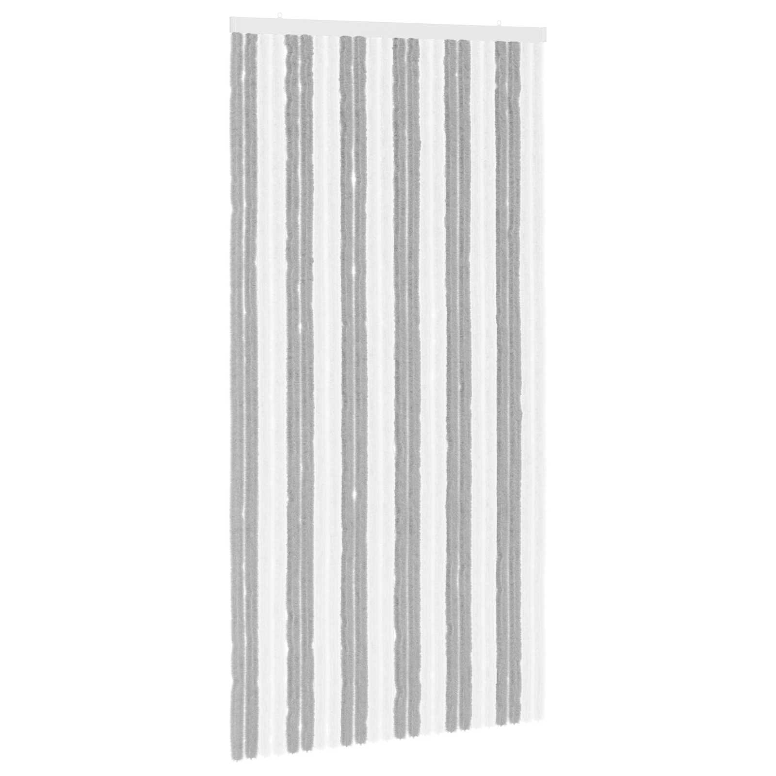 Tenda per insetti in chenille Grigio e Bianco 100 x 200 cm
