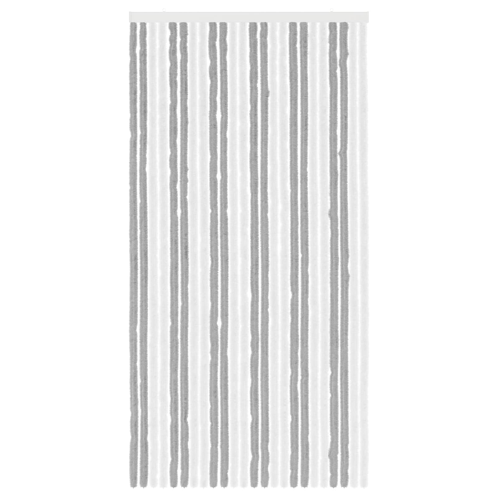 Tenda per insetti in chenille Grigio e Bianco 100 x 200 cm