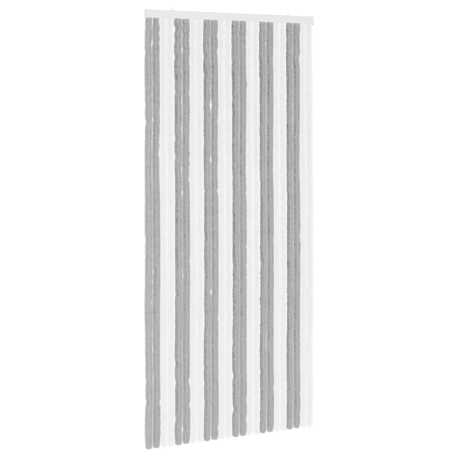 Tenda per insetti in chenille Grigio e Bianco 100 x 220 cm