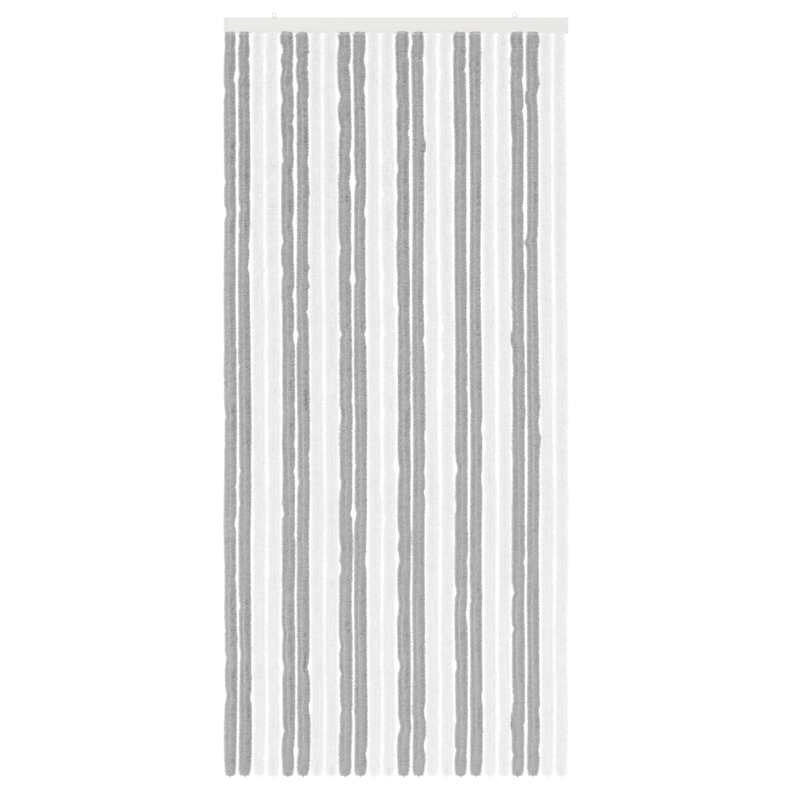 Tenda per insetti in chenille Grigio e Bianco 100 x 220 cm
