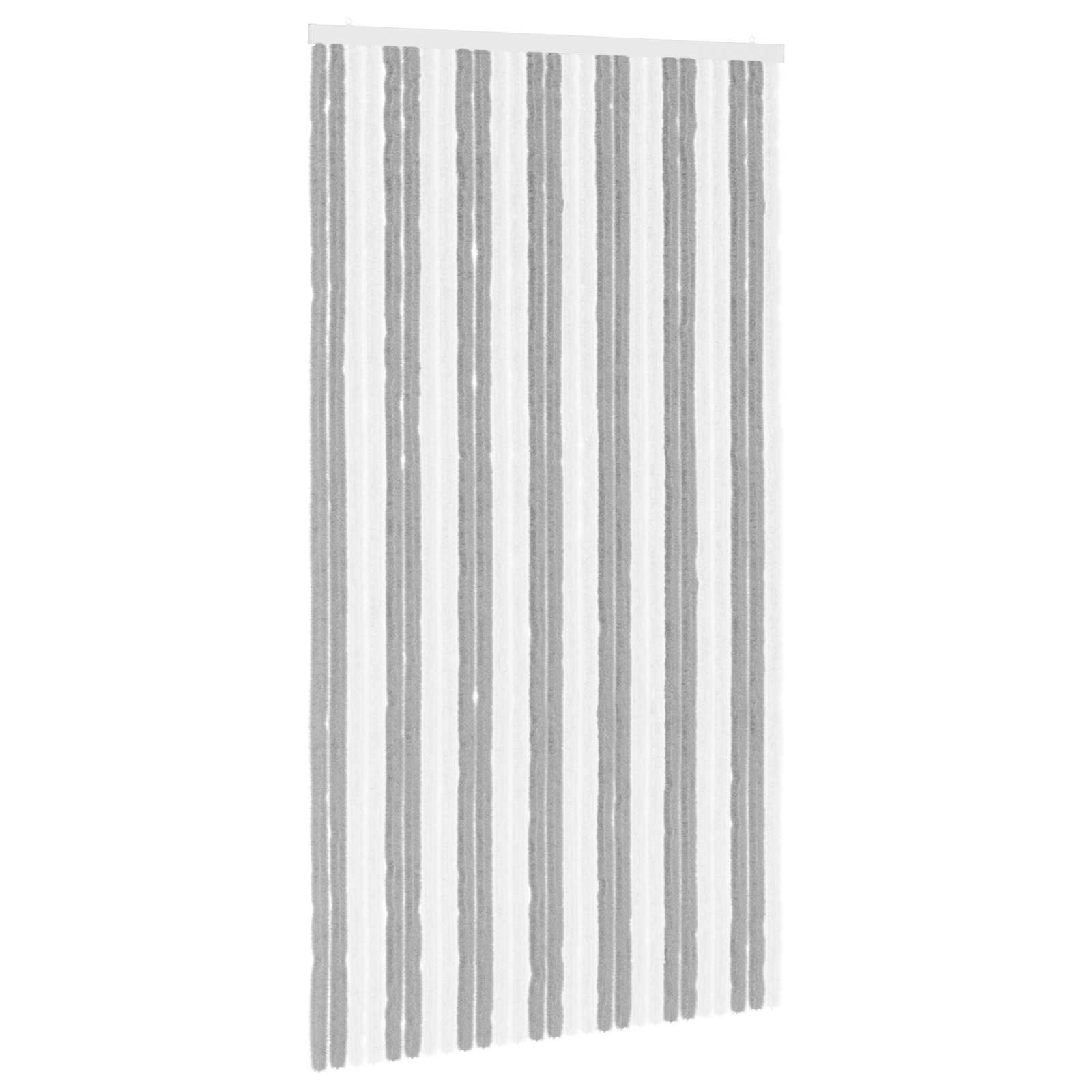 Tenda per insetti in chenille Grigio e Bianco 118 x 220 cm