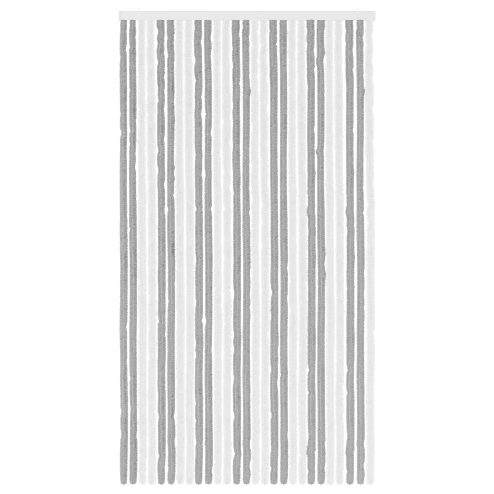 Tenda per insetti in chenille Grigio e Bianco 118 x 220 cm