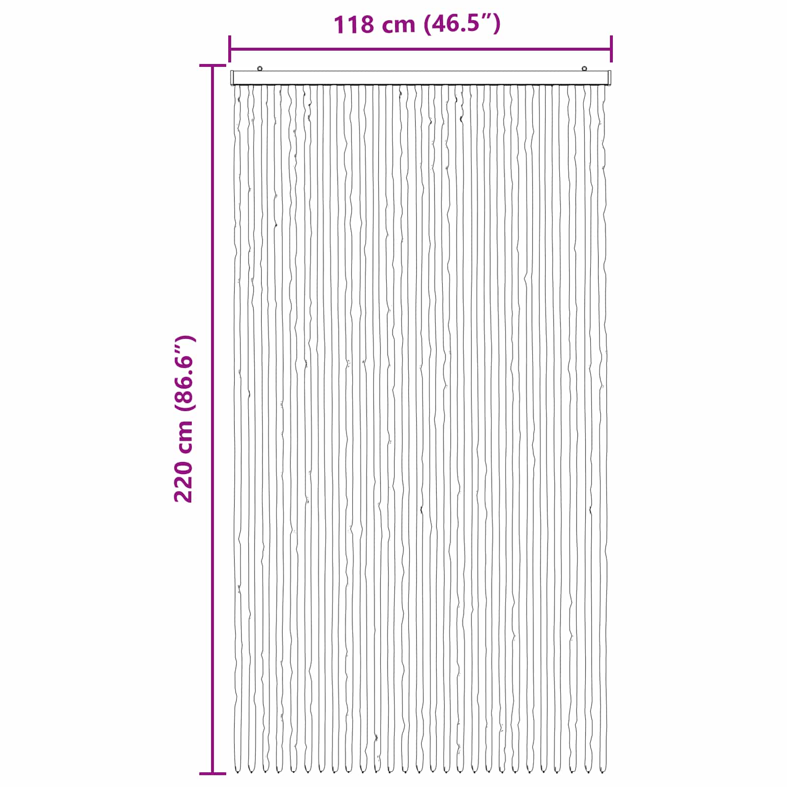 Tenda per insetti in chenille Grigio e Bianco 118 x 220 cm