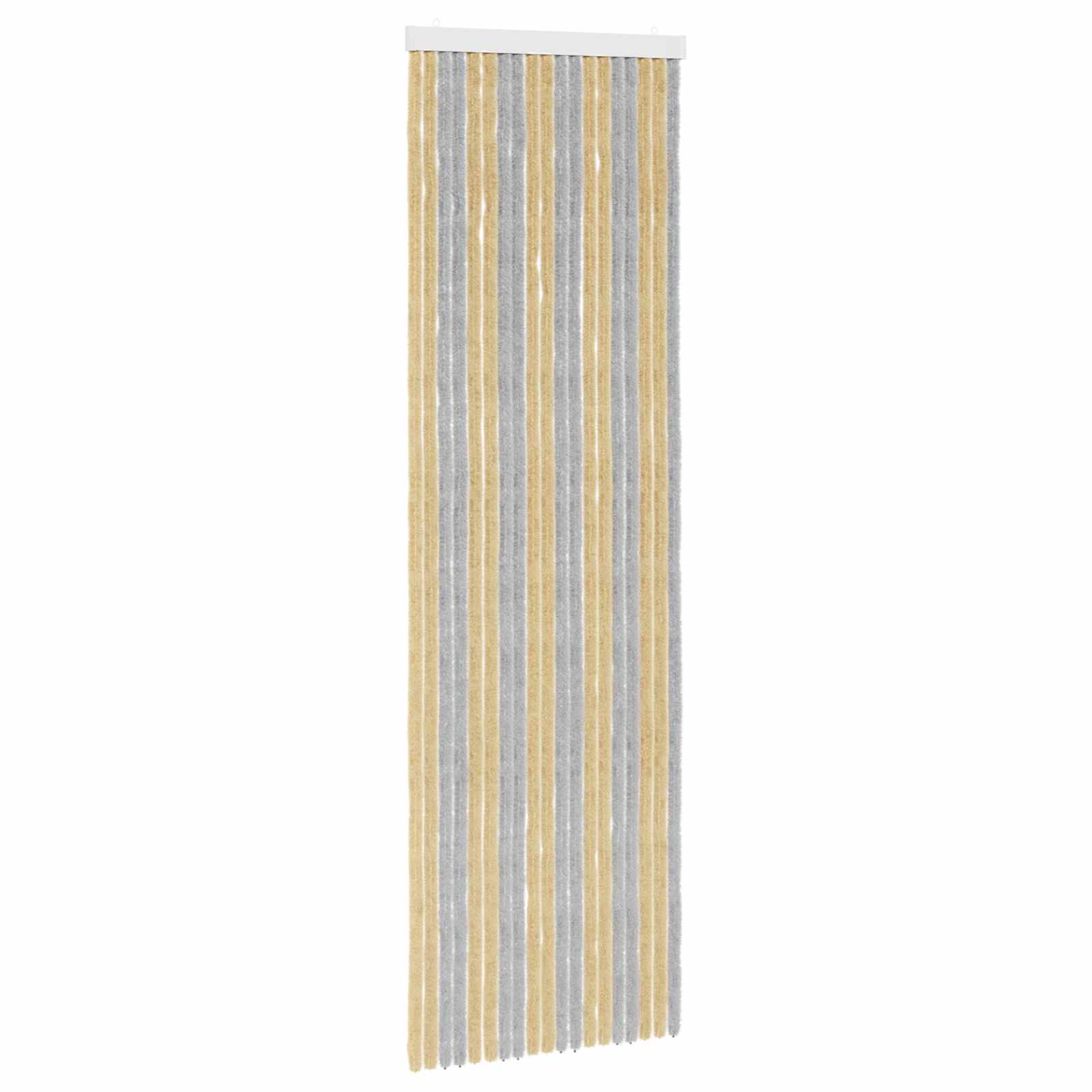 Tenda per insetti in chenille Grigio e Beige 56 x 185 cm