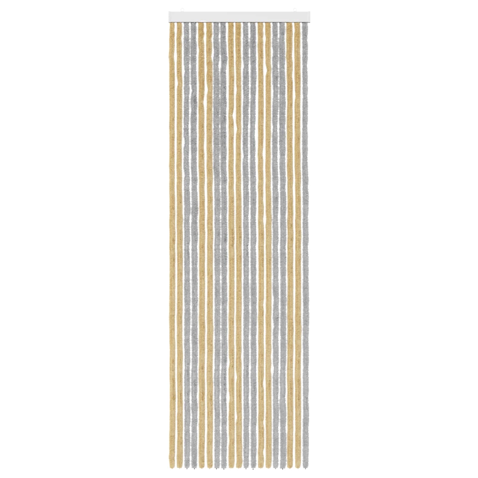 Tenda per insetti in chenille Grigio e Beige 56 x 185 cm