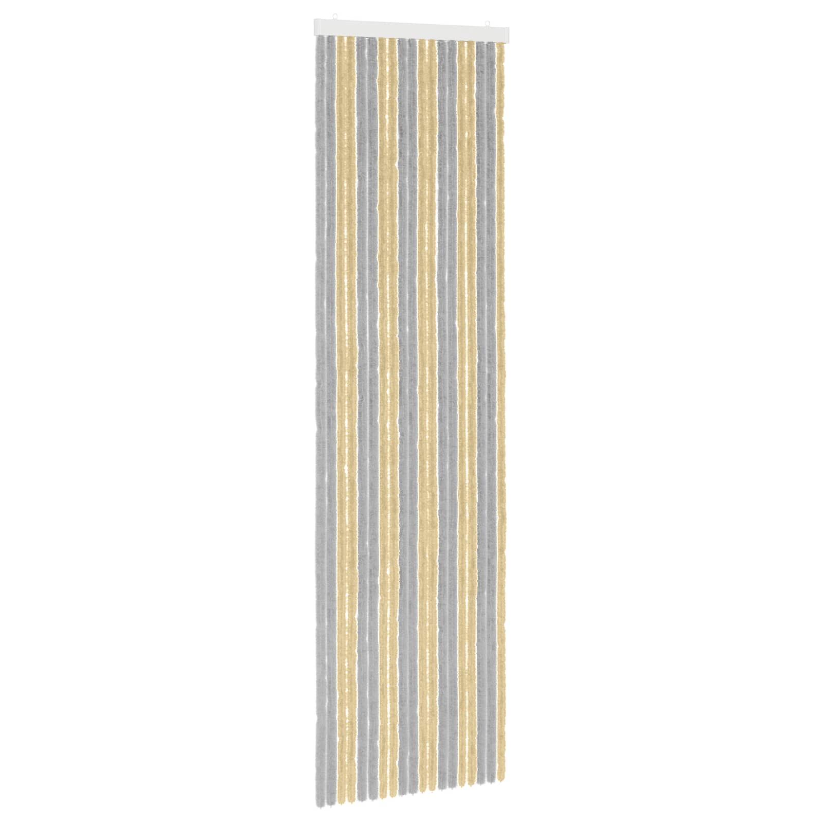Tenda per insetti in chenille Grigio e Beige 56 x 200 cm