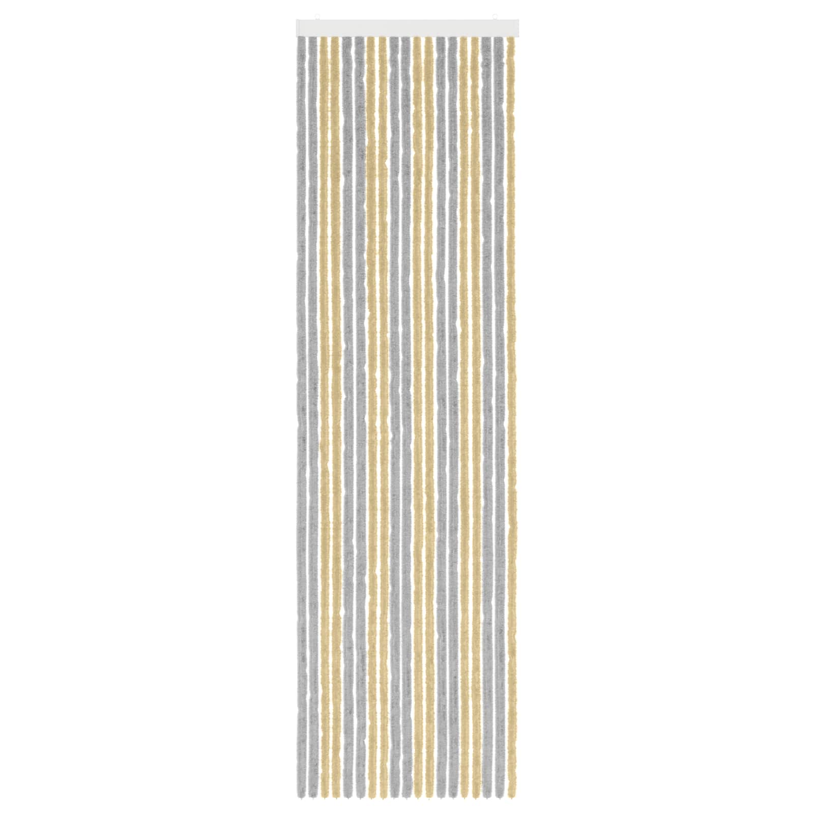 Tenda per insetti in chenille Grigio e Beige 56 x 200 cm