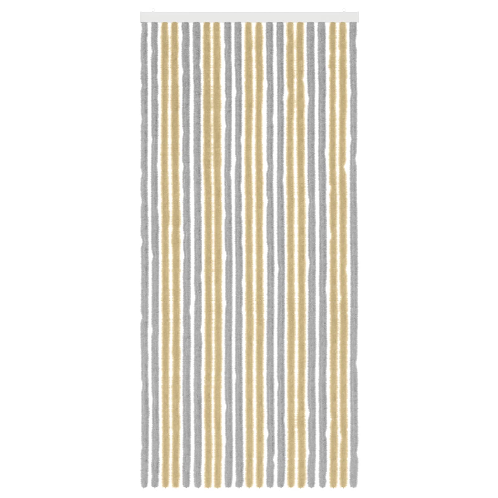 Tenda per insetti in chenille Grigio e Beige 90 x 200 cm