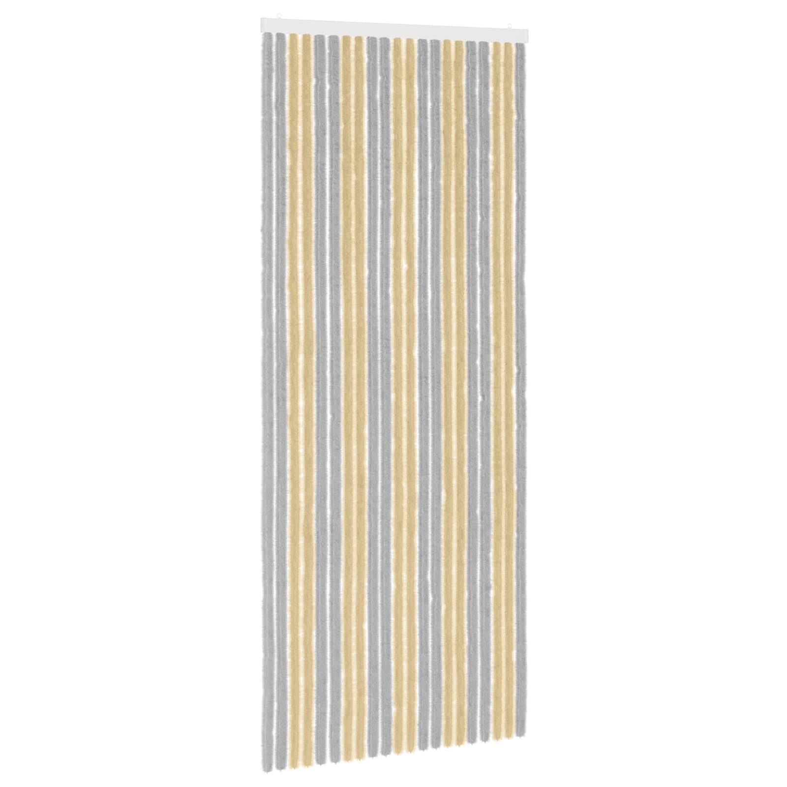 Tenda per insetti in chenille Grigio e Beige 90 x 220 cm