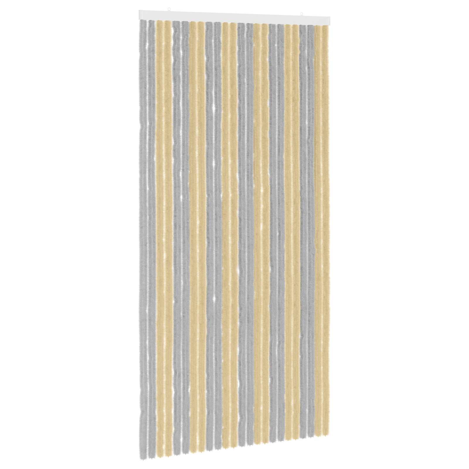 Tenda per insetti in chenille Grigio e Beige 100 x 200 cm