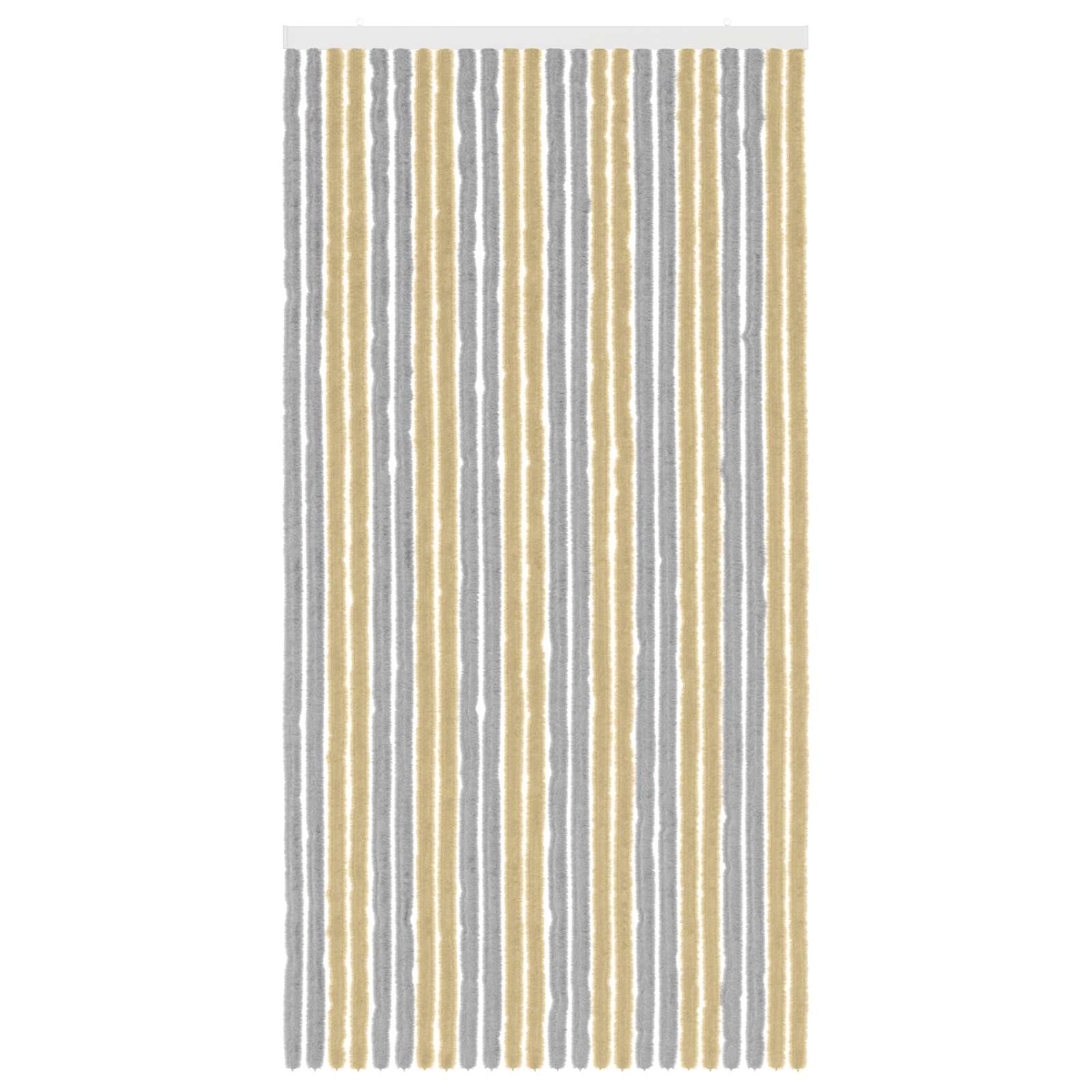 Tenda per insetti in chenille Grigio e Beige 100 x 200 cm