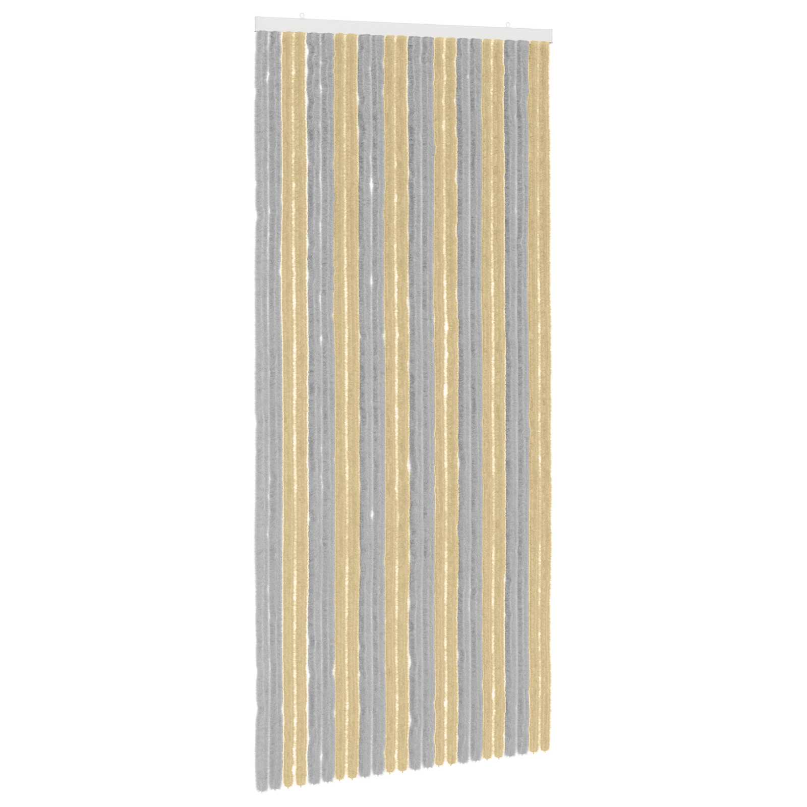 Tenda per insetti in chenille Grigio e Beige 100 x 220 cm