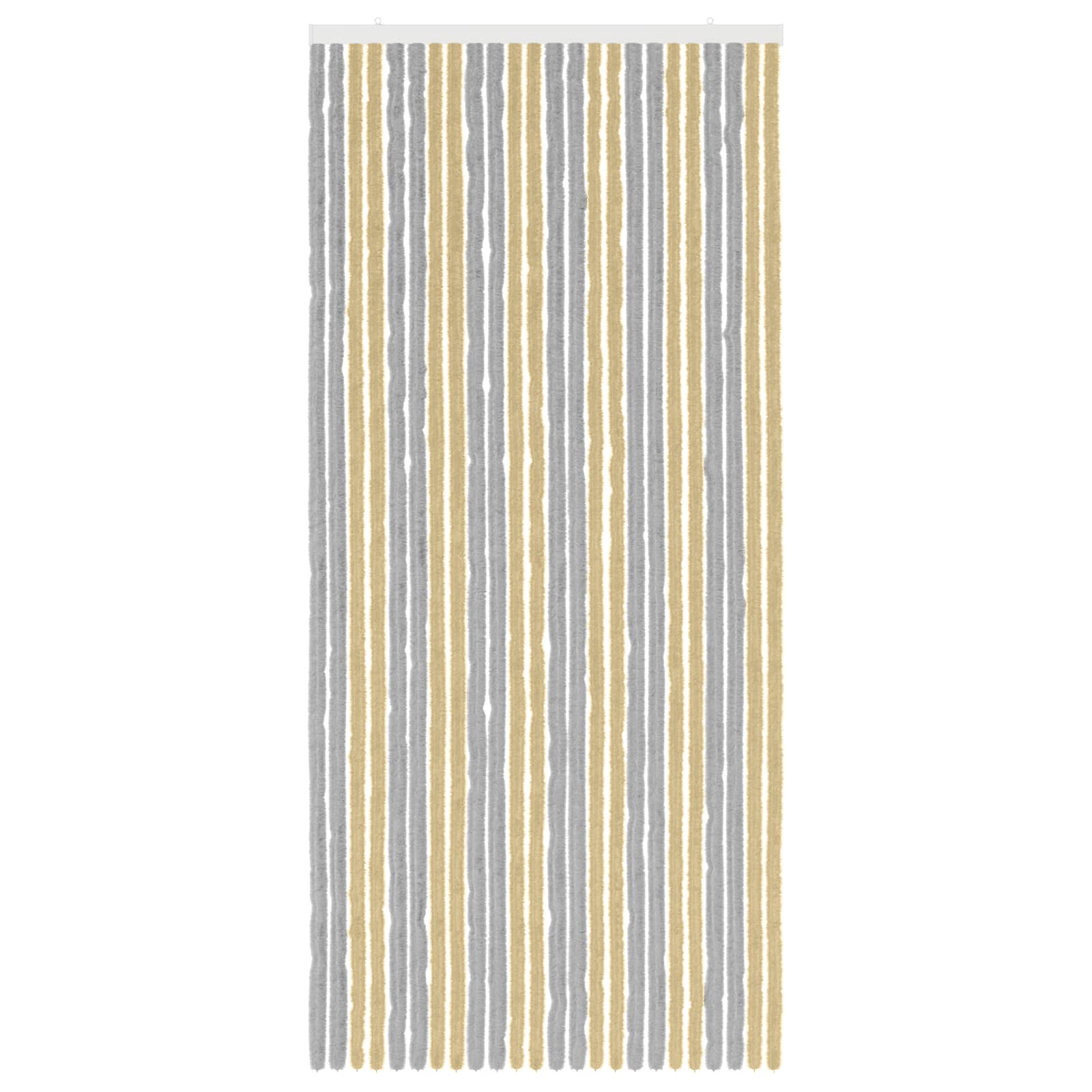 Tenda per insetti in chenille Grigio e Beige 100 x 220 cm