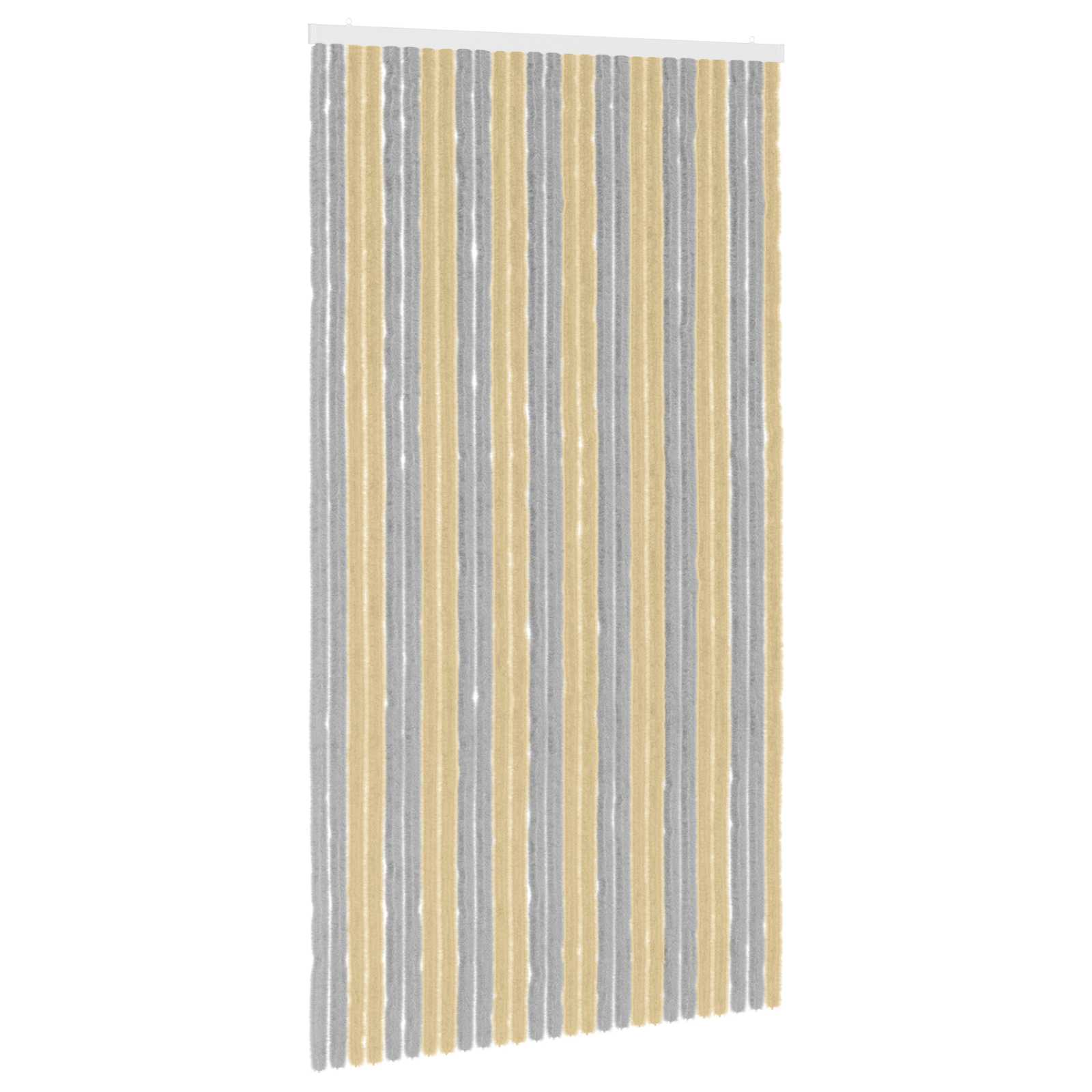 Tenda per insetti in chenille Grigio e Beige 118 x 220 cm