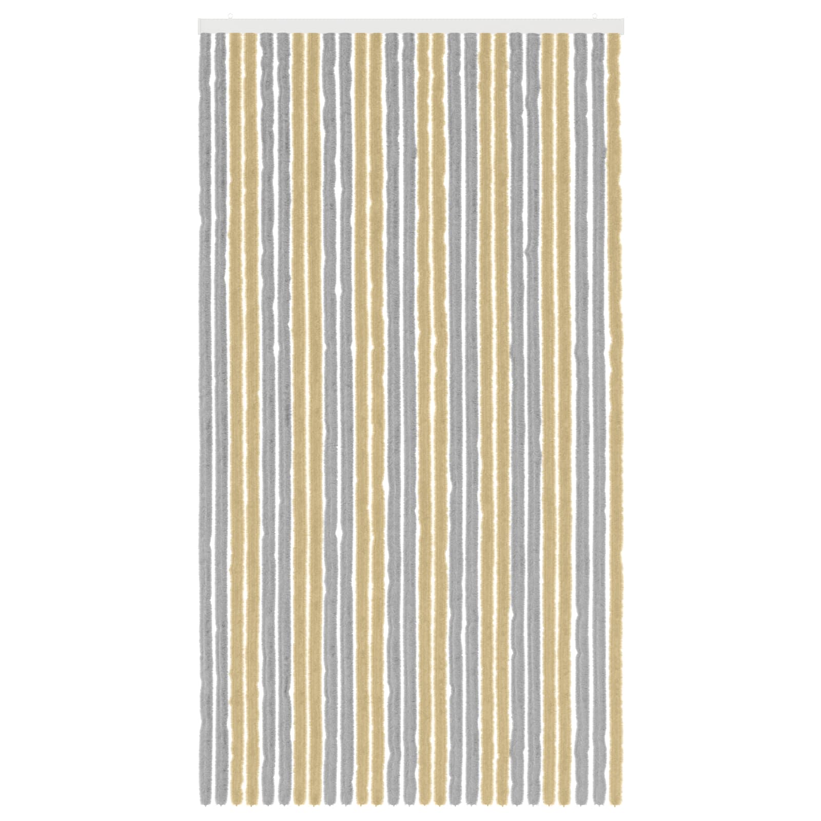 Tenda per insetti in chenille Grigio e Beige 118 x 220 cm